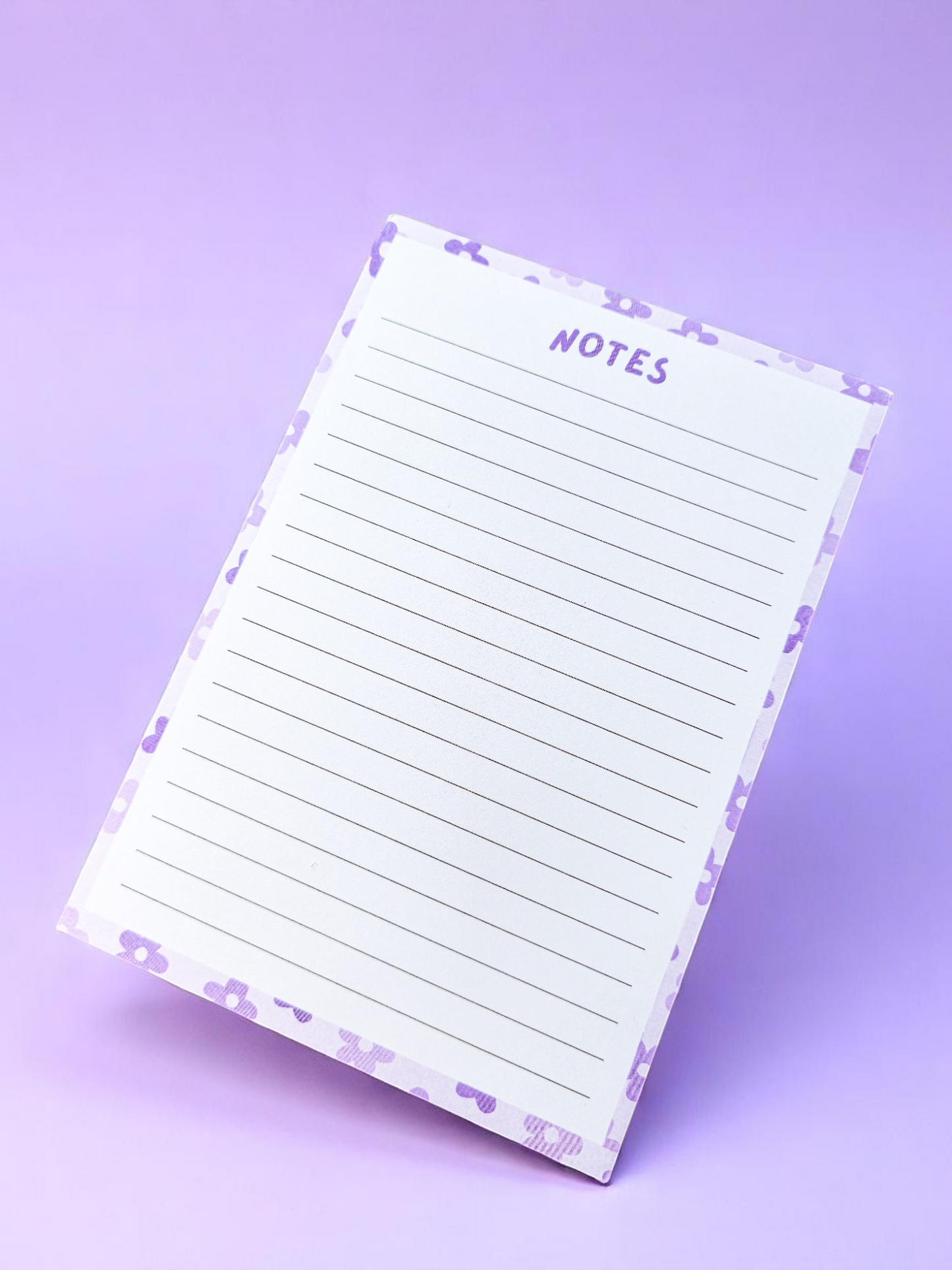 Purple flowers A5 notepad