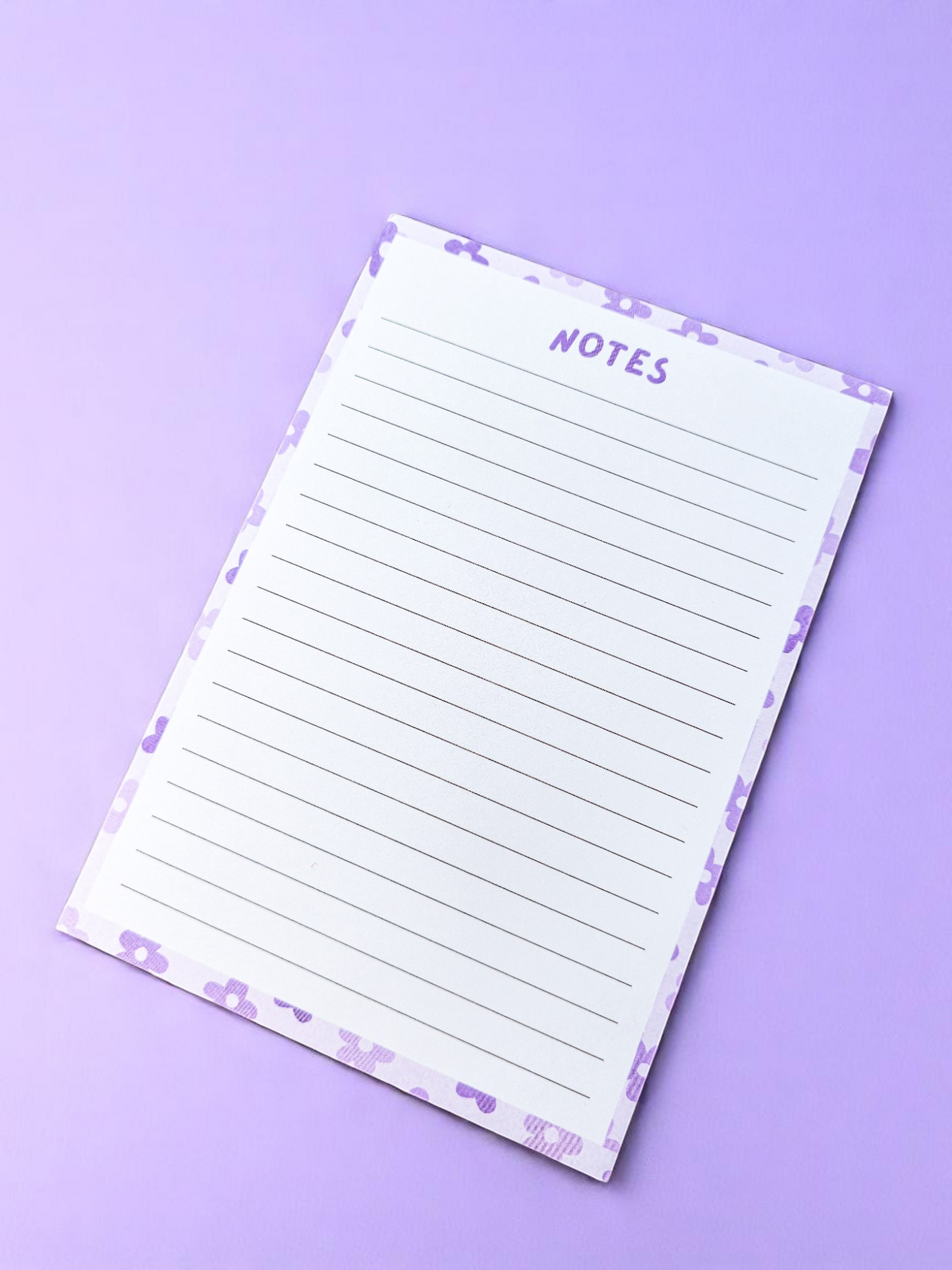 Purple flowers A5 notepad