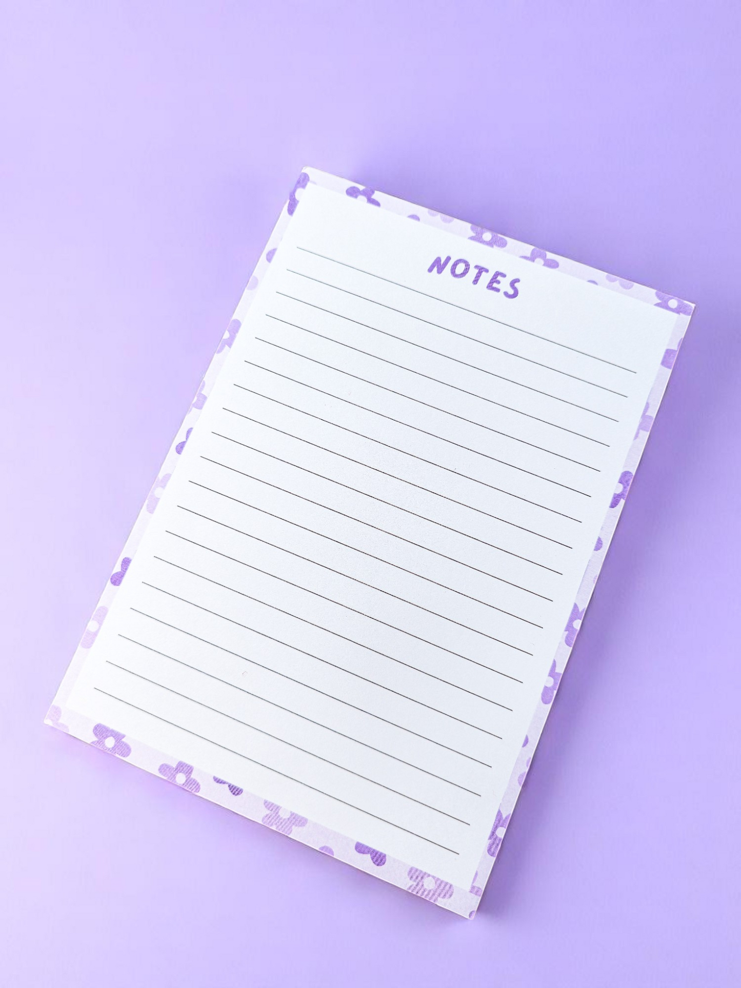 Purple flowers A5 notepad