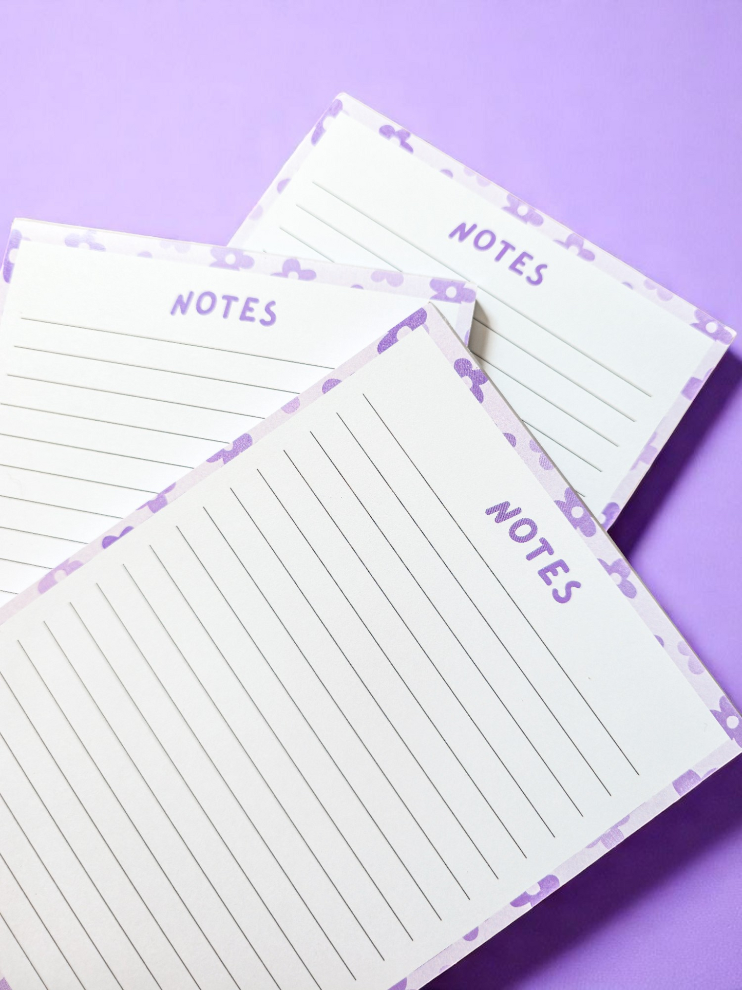 Purple flowers A5 notepad