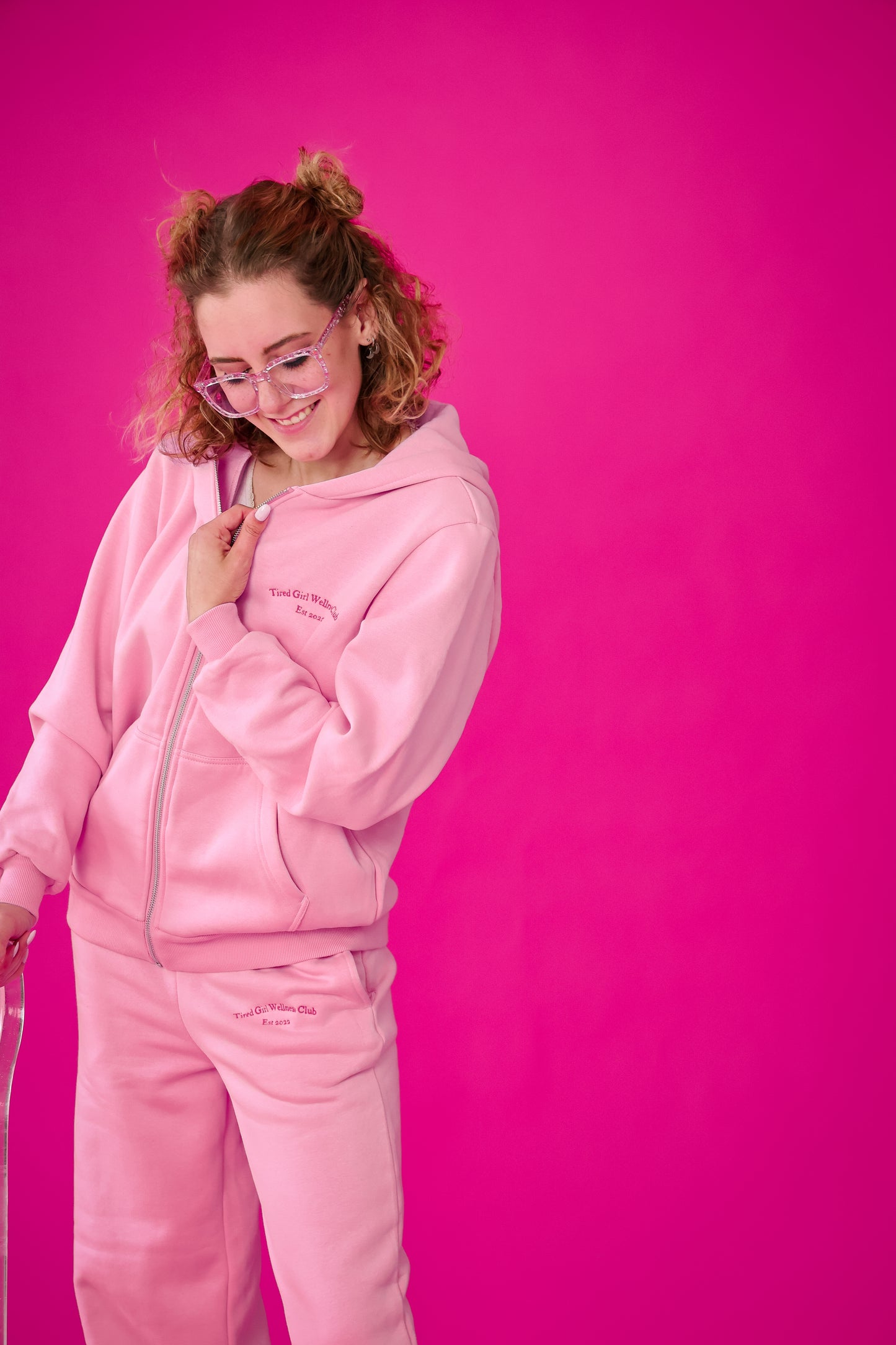 Tired Girl Wellness Club Zip Hoodie & Sweatpants matching set - Tired Girl Apparel