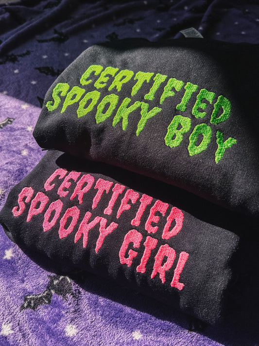 Certified Spooky Girl/Boy hooded sweatshirt