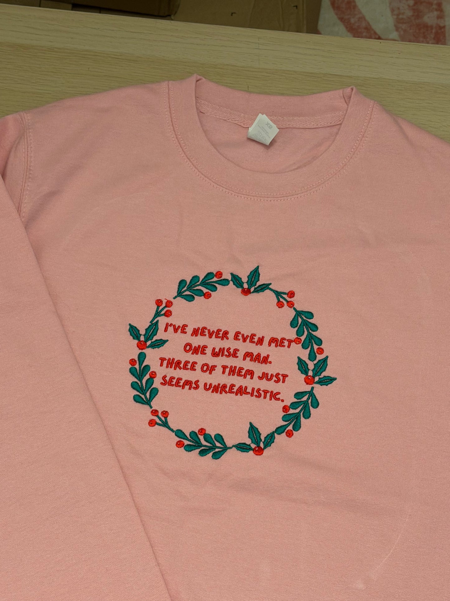 CLEARANCE Three Wise Men embroidered sweatshirt - Tired Girl Apparel