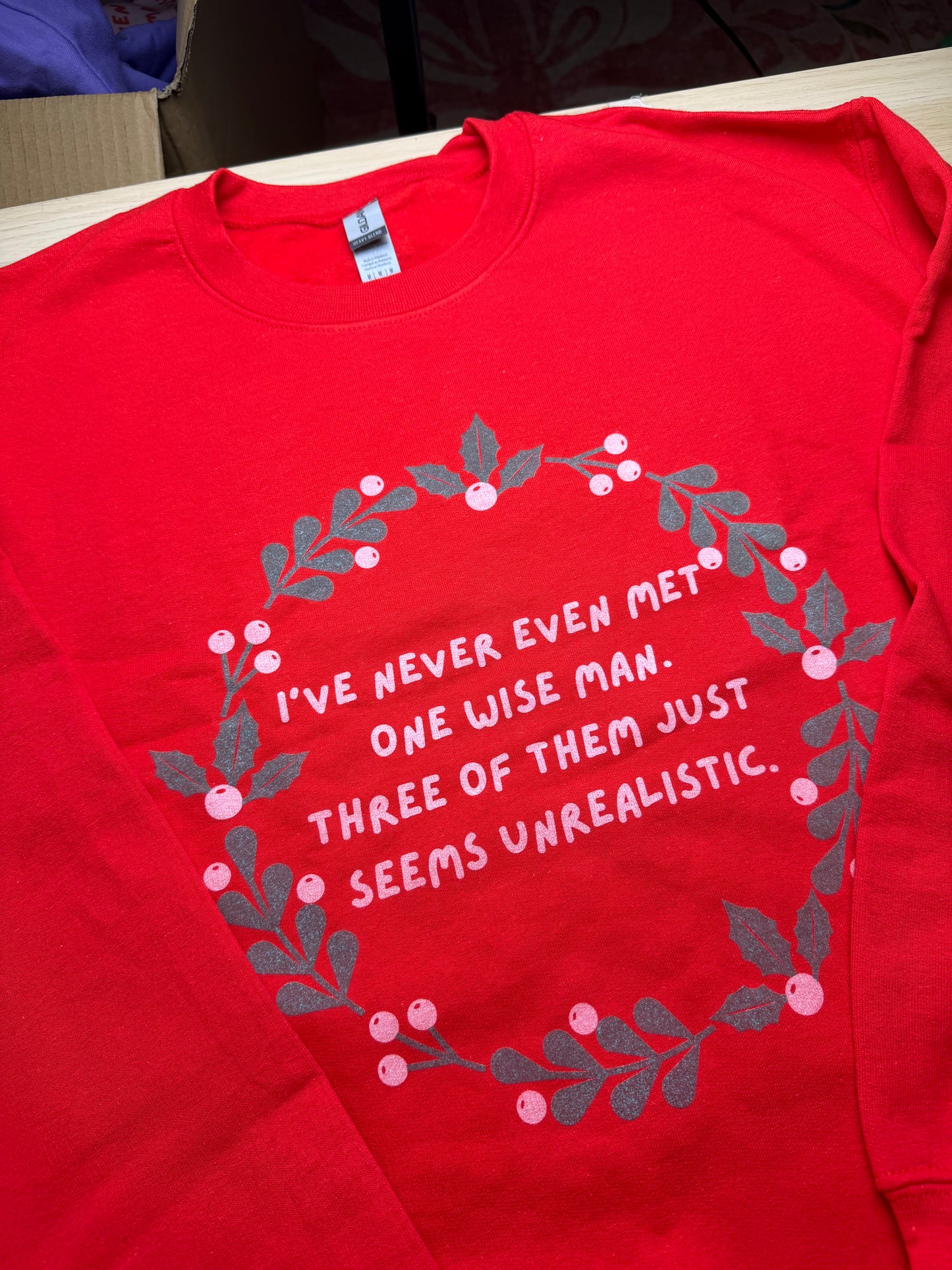 CLEARANCE Three Wise Men printed sweatshirt - Tired Girl Apparel