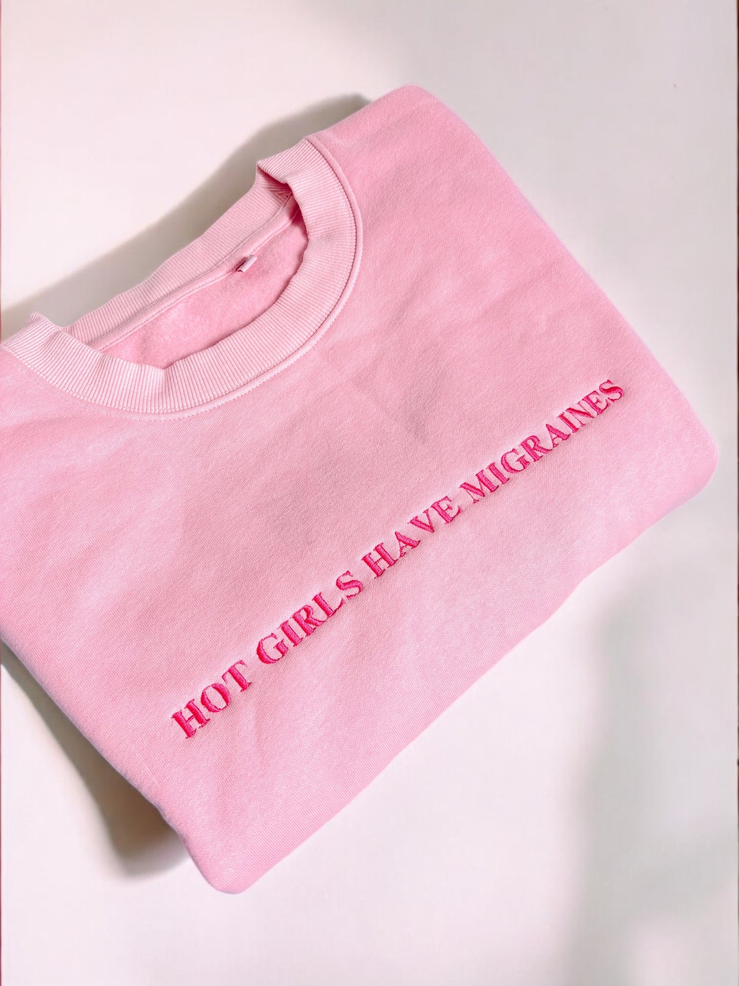 Hot Girls Have Migraines embroidered crewneck sweatshirt