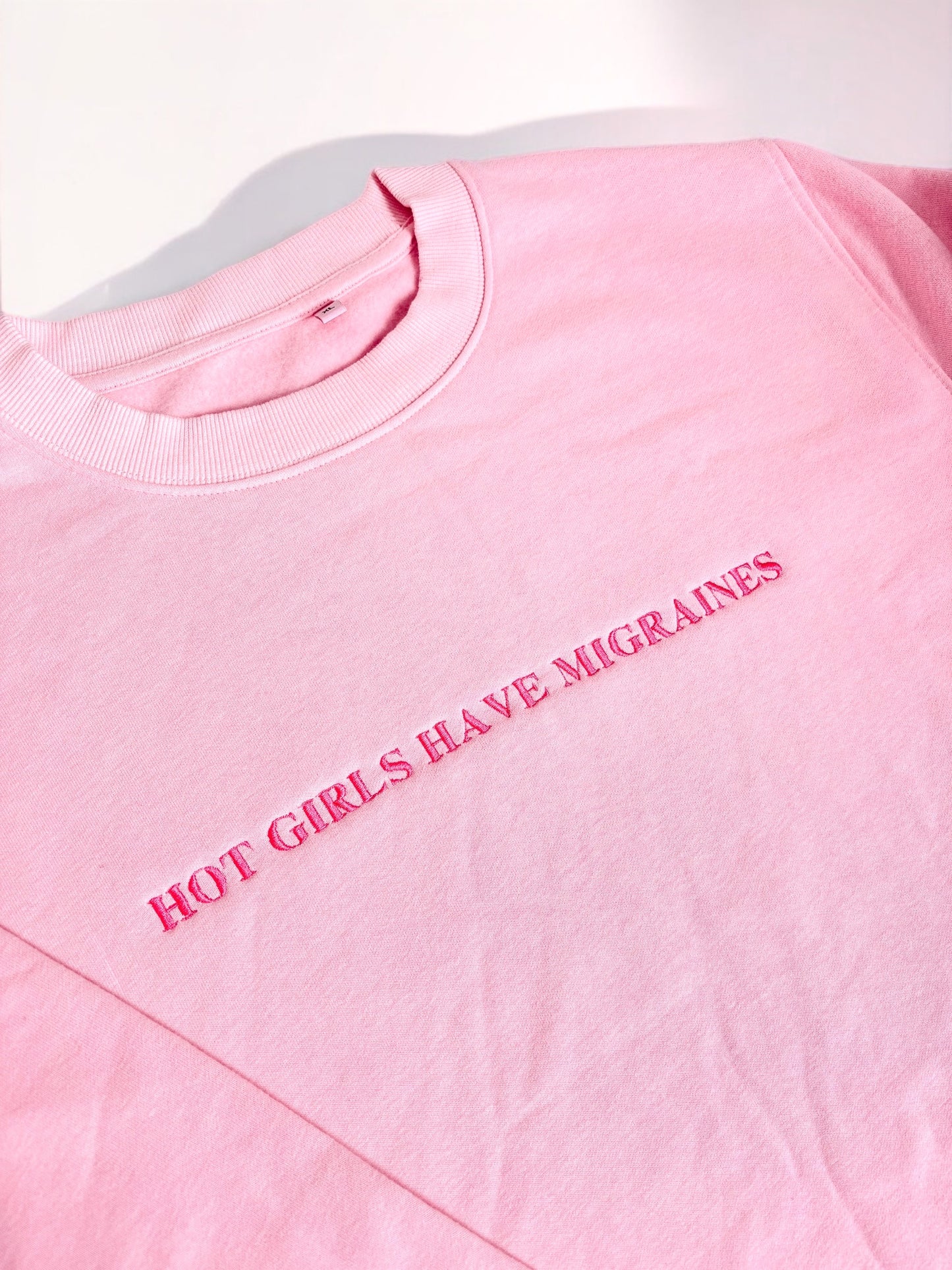Hot Girls Have Migraines embroidered crewneck sweatshirt
