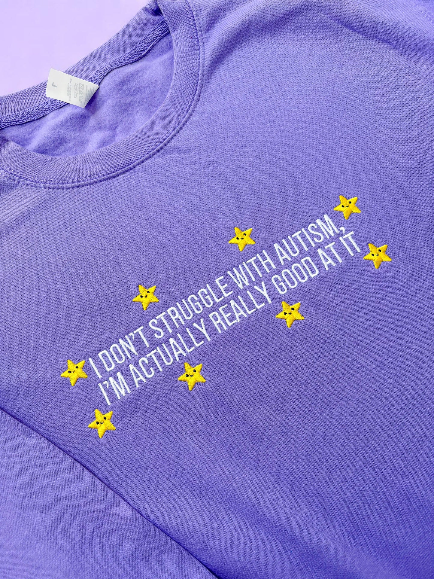 I Don't Struggle With Autism embroidered crewneck sweatshirt