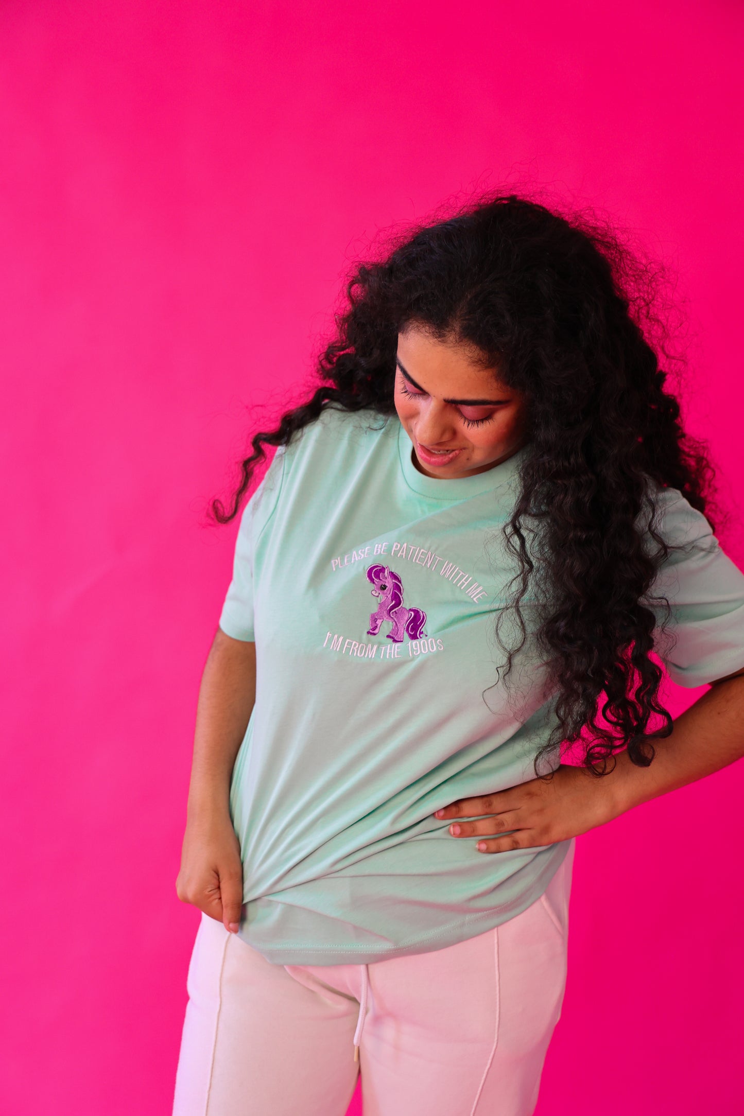 I'm From The 1900's Pony embroidered t-shirt - Tired Girl Apparel