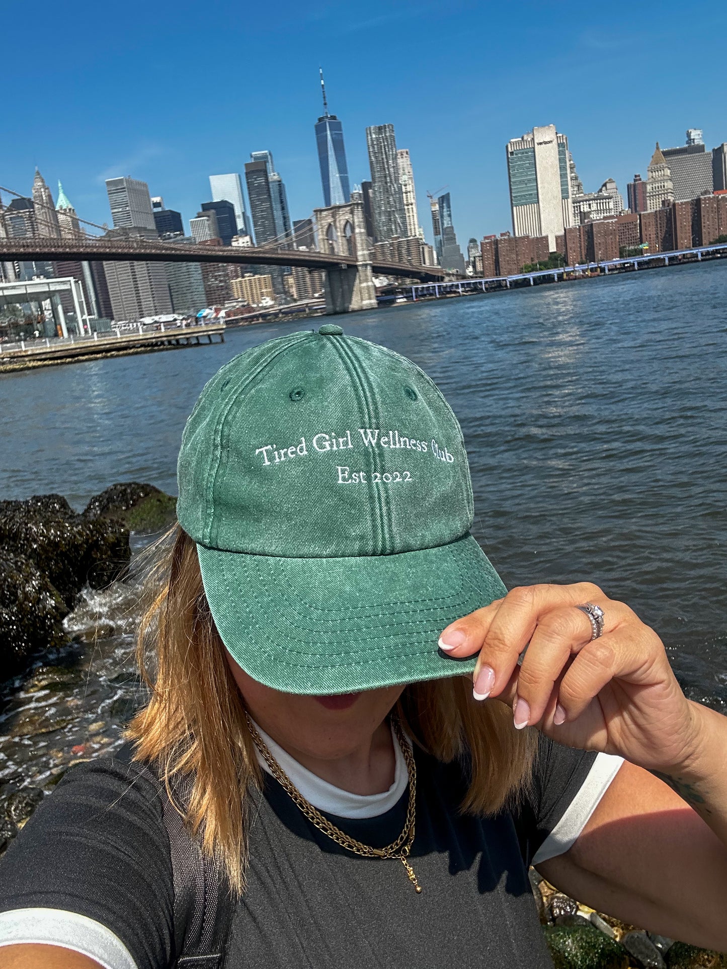 Tired Girl Wellness Club embroidered baseball cap - Tired Girl Apparel