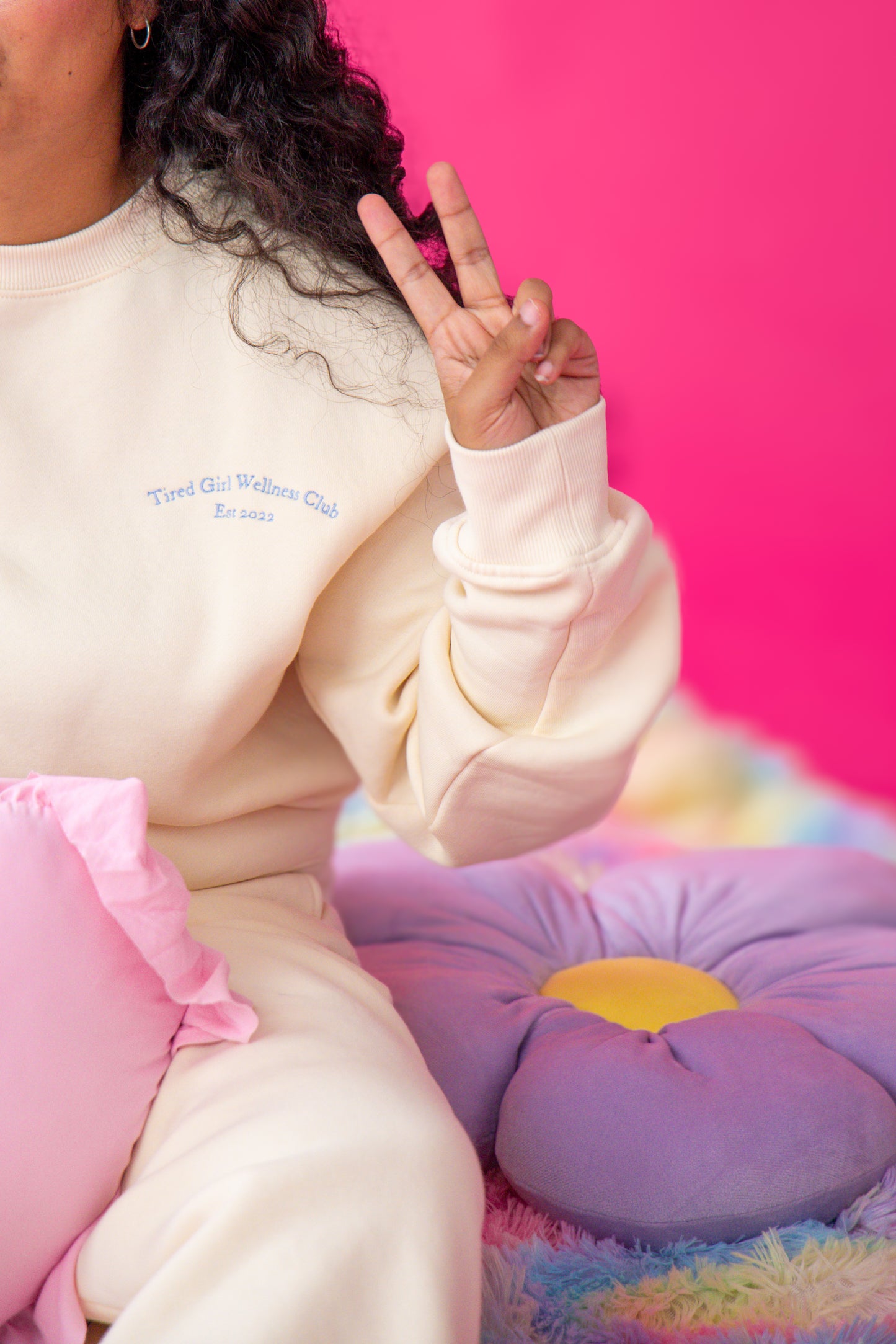 Tired Girl Wellness Club Crewneck & Sweatpants matching set - Tired Girl Apparel