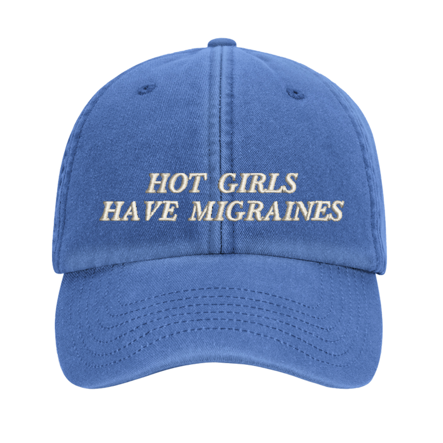 Hot Girls Have Migraines embroidered baseball cap - Tired Girl Apparel