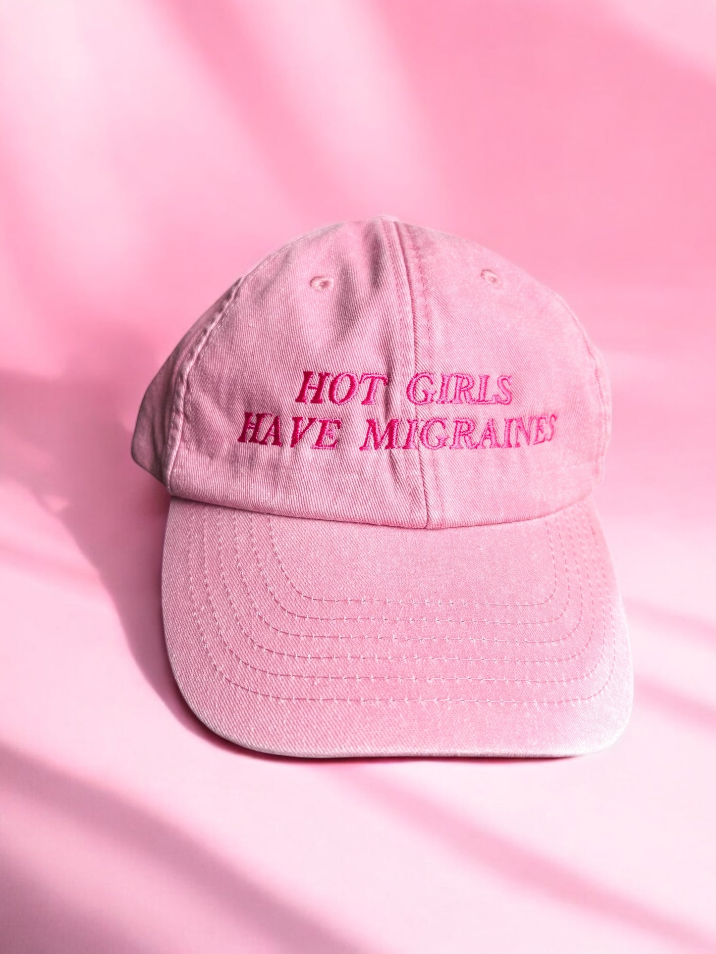 Hot Girls Have Migraines embroidered baseball cap - Tired Girl Apparel