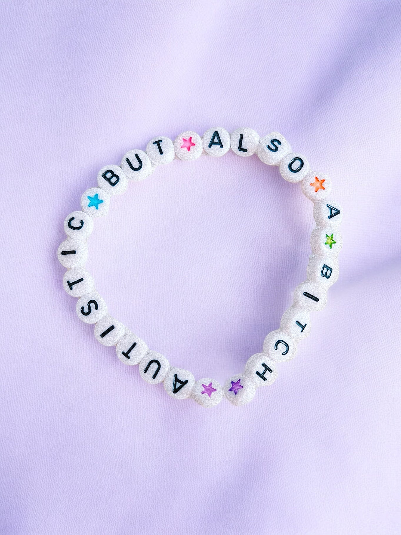 Autistic But Also A Bitch friendship bracelet - Tired Girl Apparel