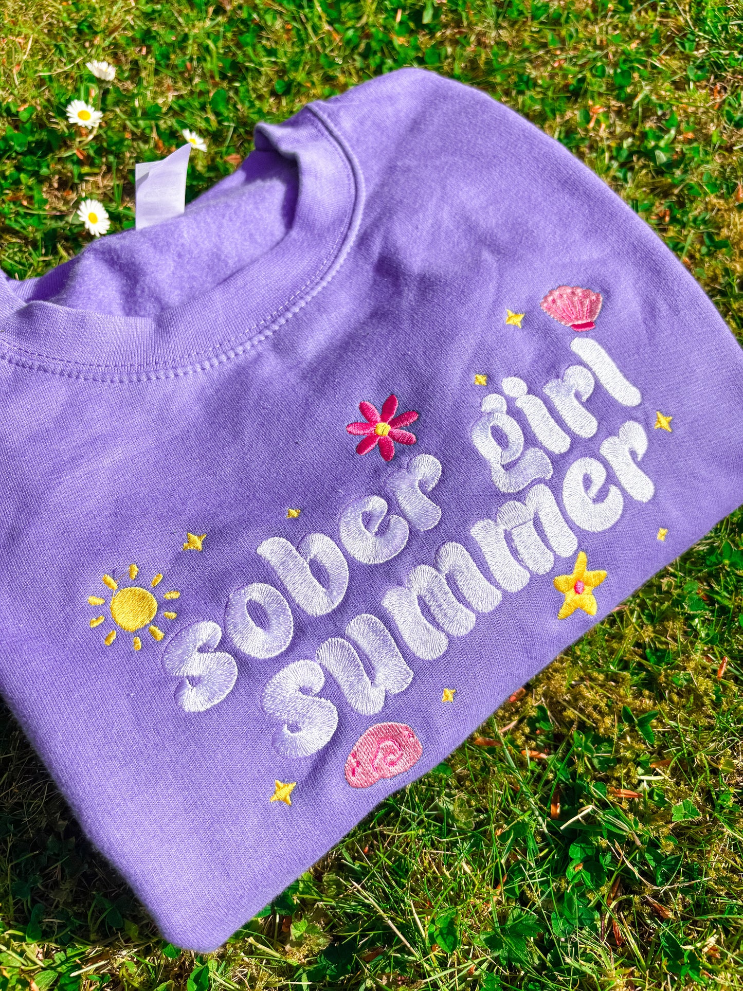 Sober Girl Summer embroidered crewneck sweatshirt