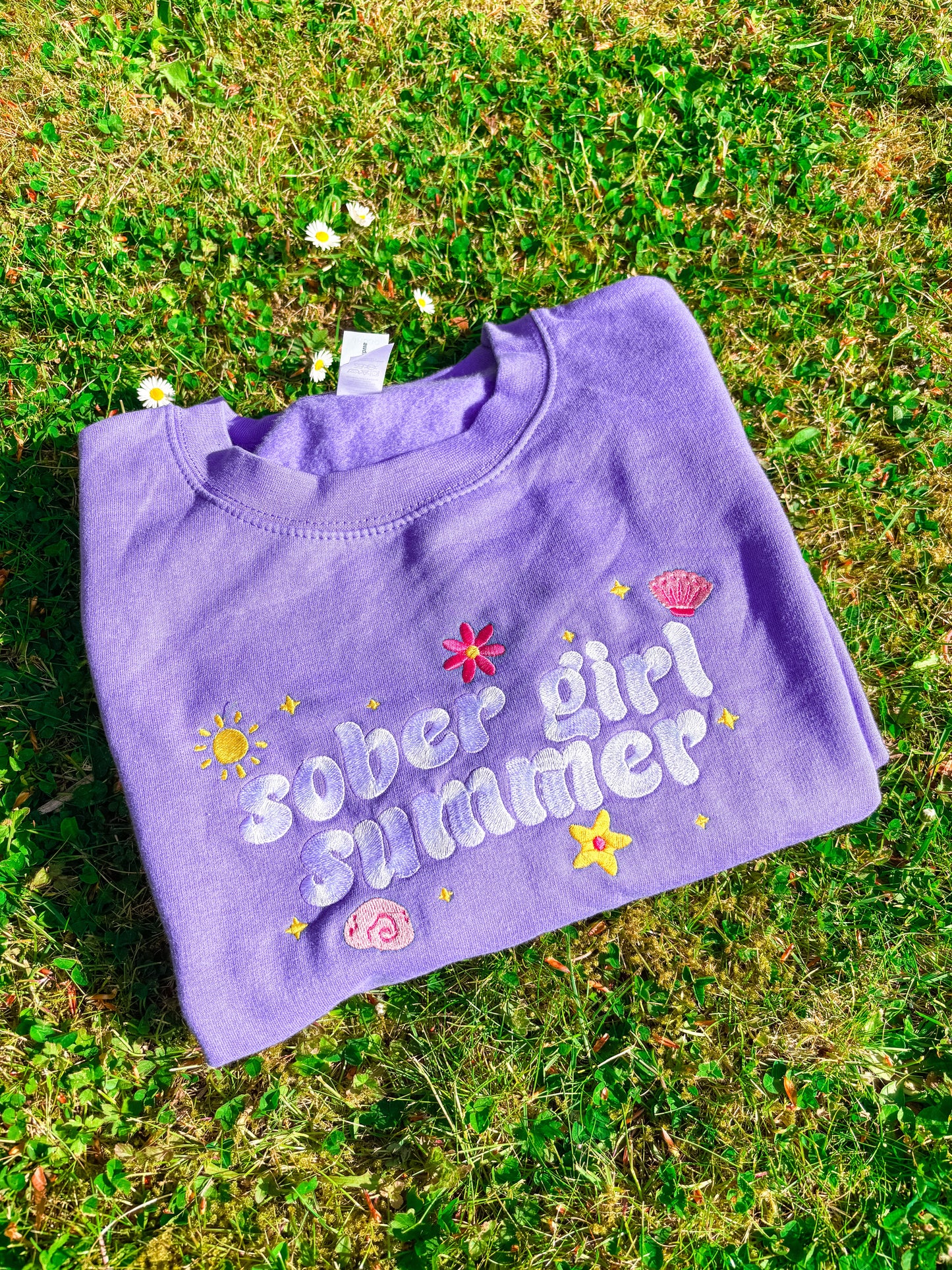 Sober Girl Summer embroidered crewneck sweatshirt