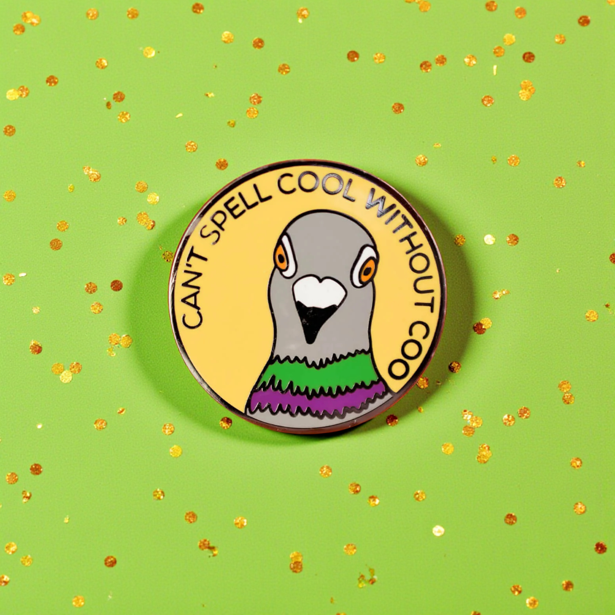 You Can't Spell Cool Without Coo enamel pin
