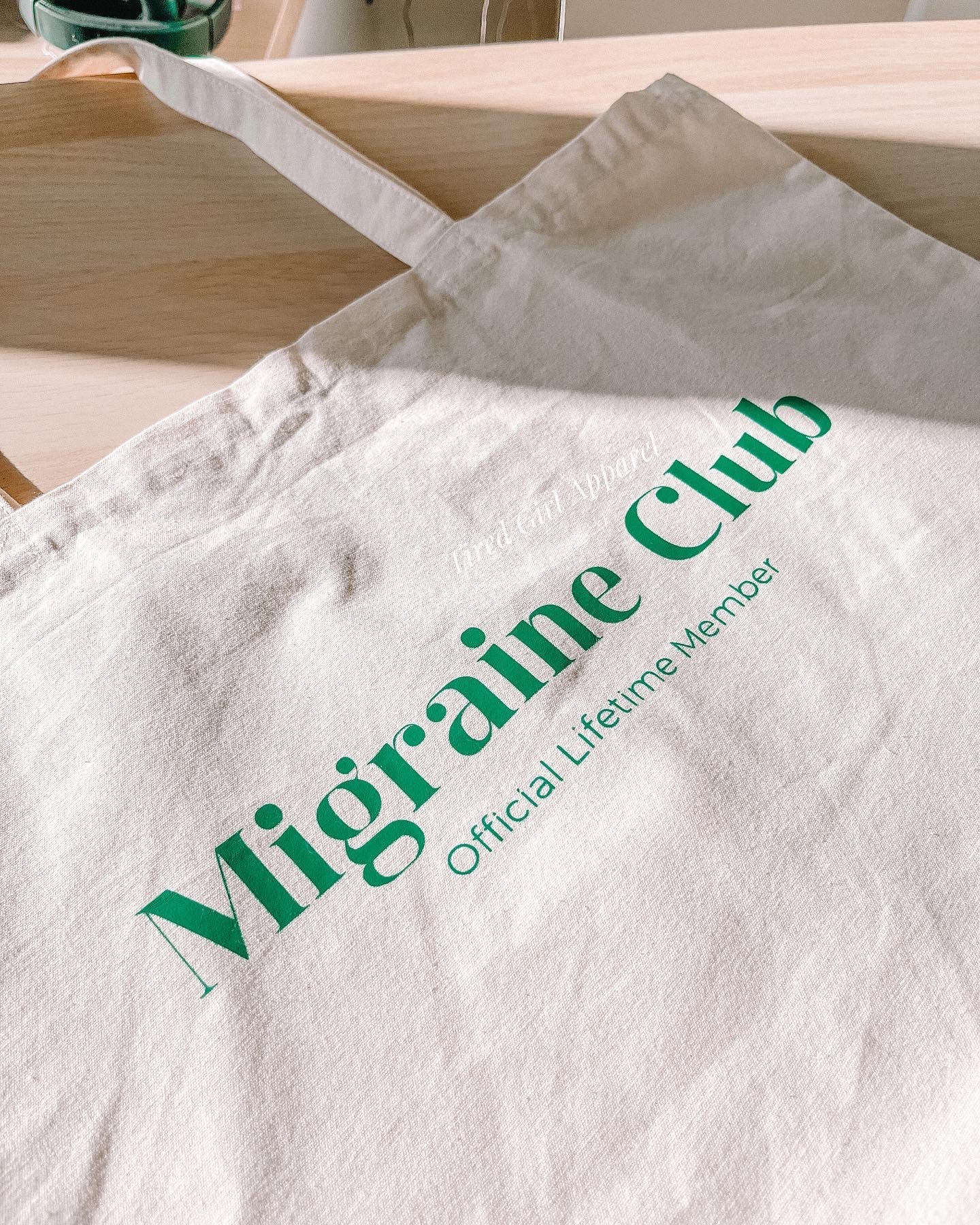 Migraine Club tote bag - Tired Girl Apparel