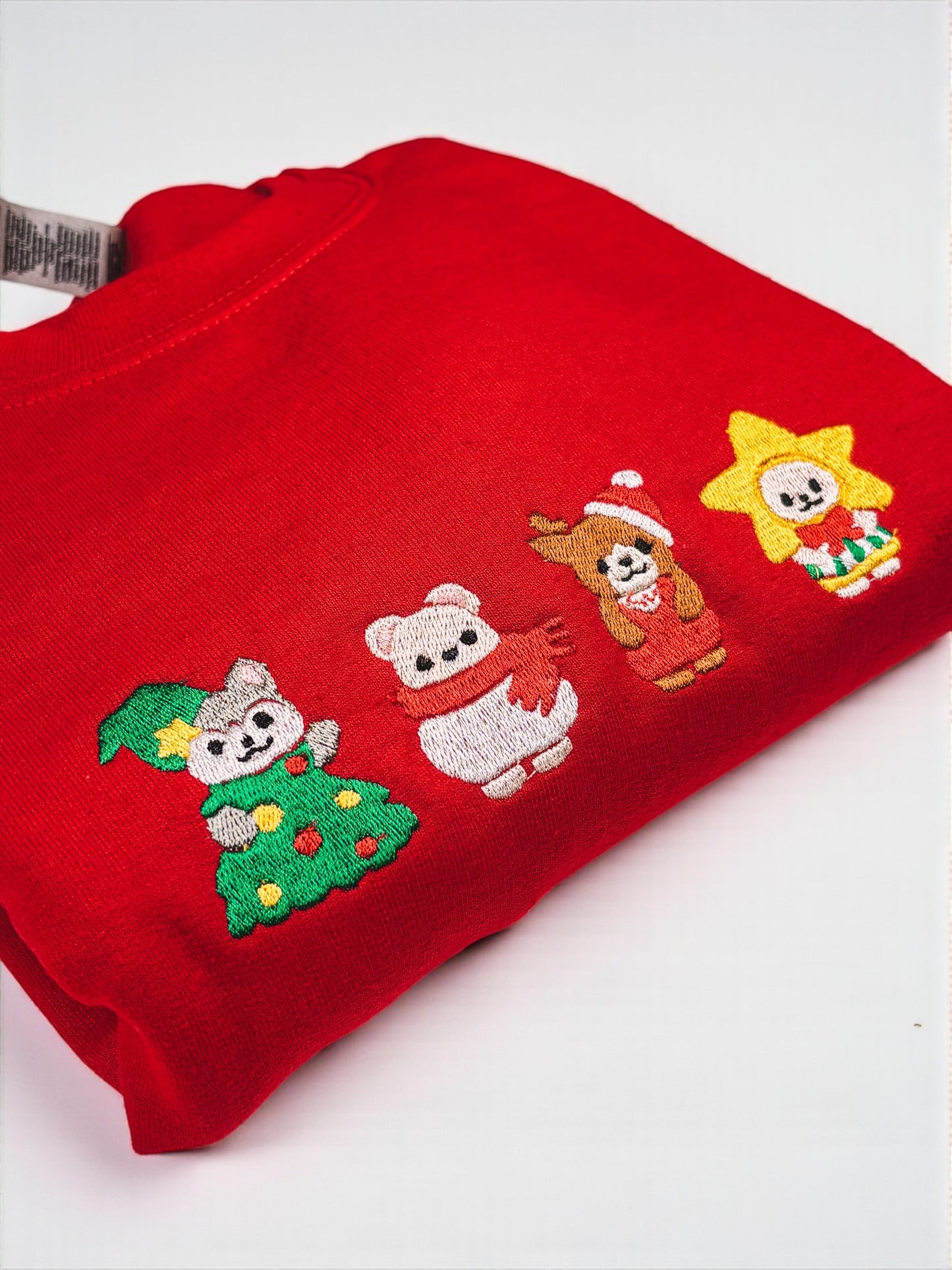 Christmas Friends embroidered sweatshirt - Tired Girl Apparel