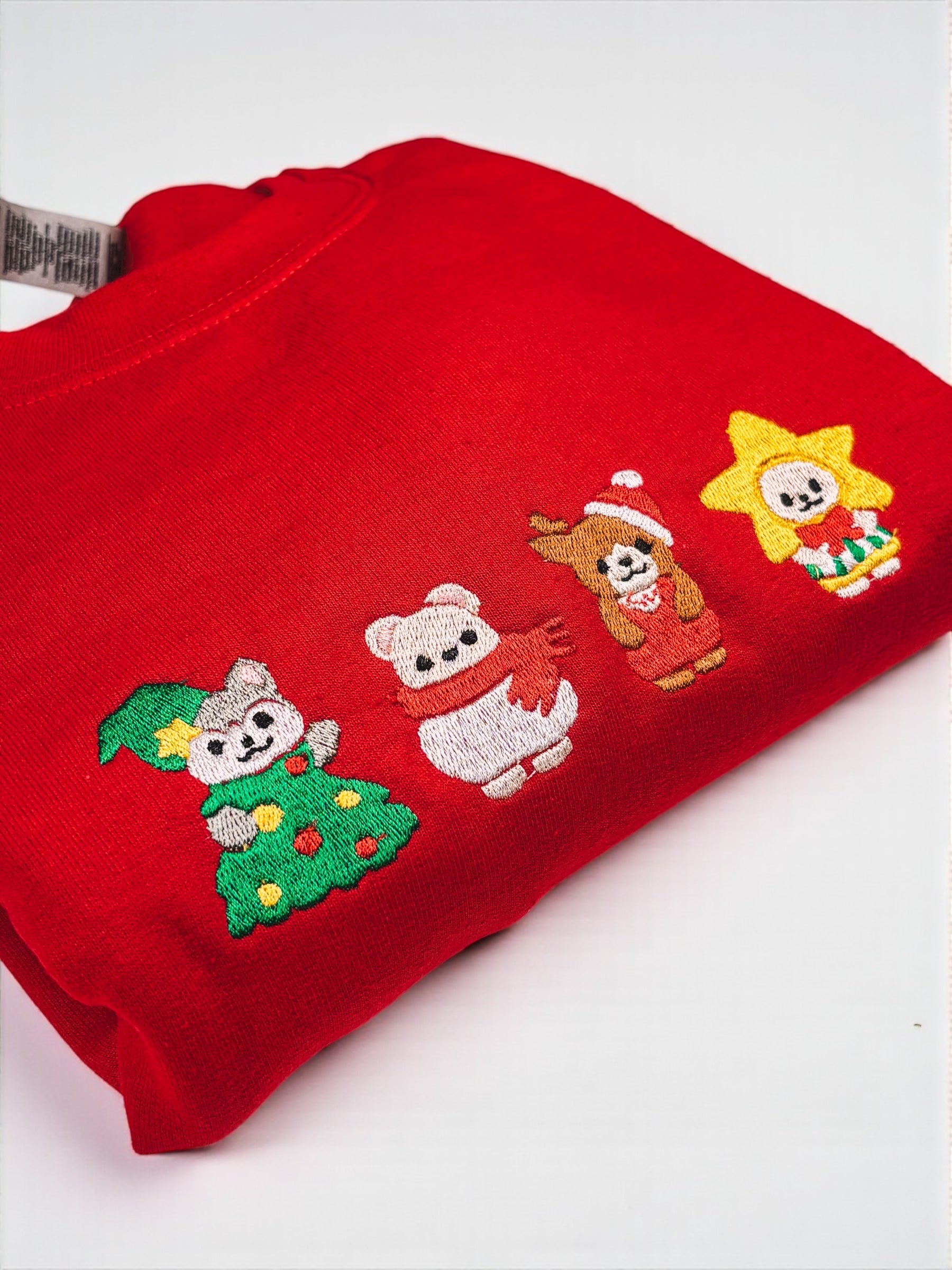 Christmas Friends embroidered sweatshirt - Tired Girl Apparel