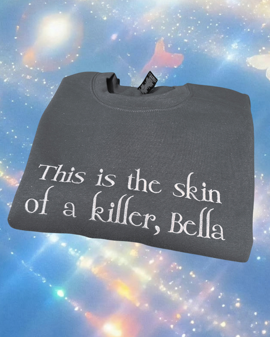 This Is The Skin Of A Killer, Bella embroidered sweatshirt