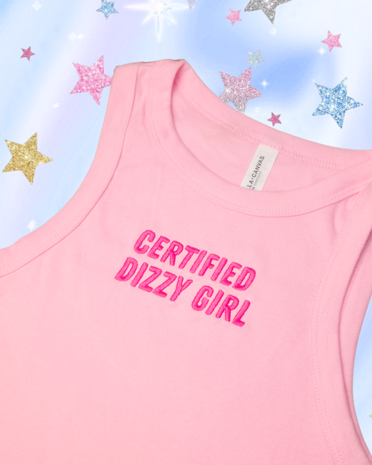 Certified Dizzy Girl embroidered tank top