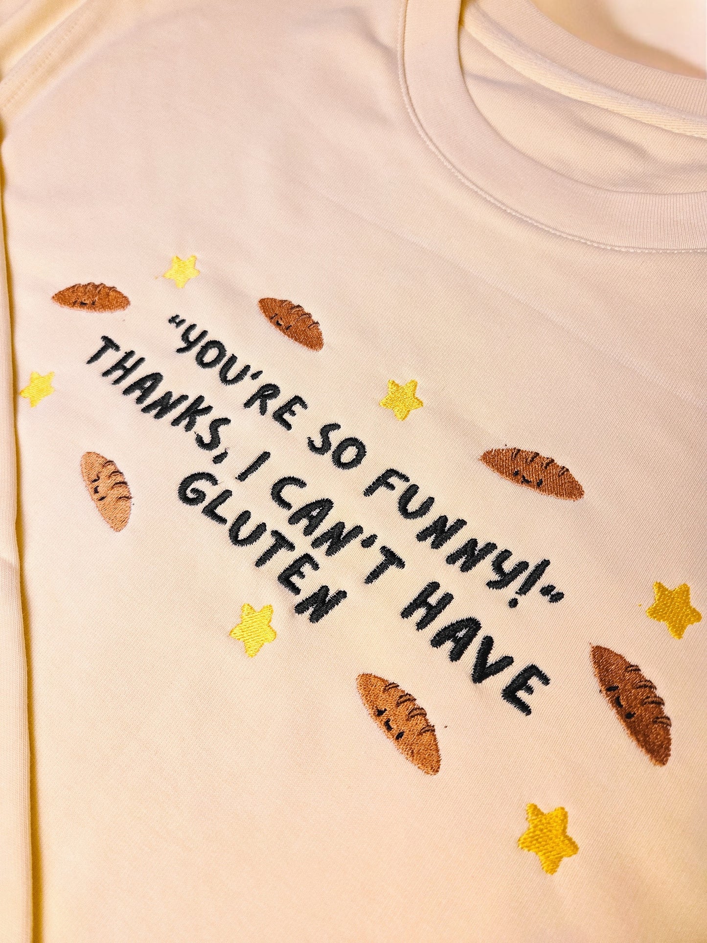 I Can’t Have Gluten embroidered sweatshirt