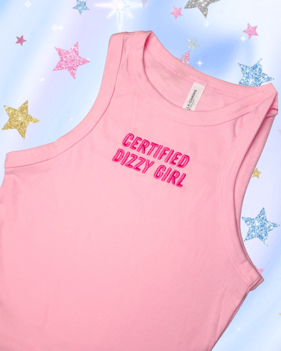 Certified Dizzy Girl embroidered tank top