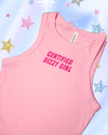 Certified Dizzy Girl embroidered tank top