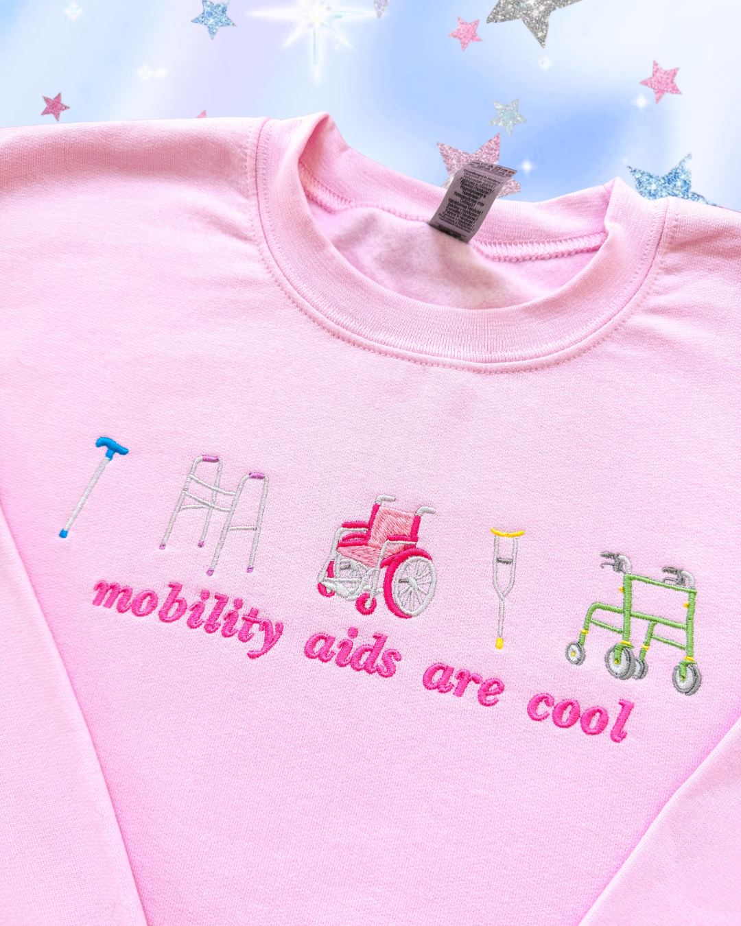 Mobility Aids Are Cool embroidered sweatshirt