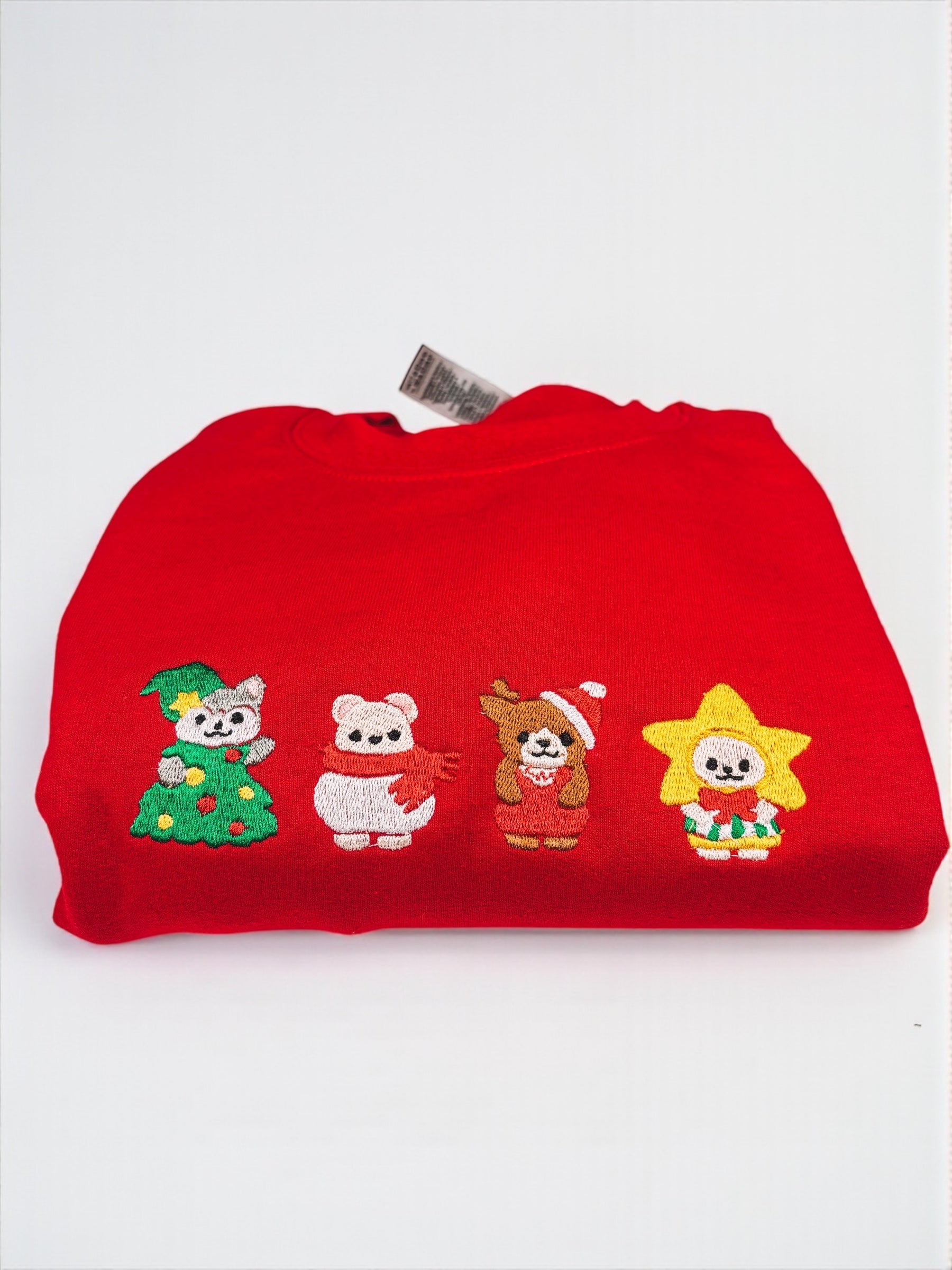 Christmas Friends embroidered sweatshirt - Tired Girl Apparel