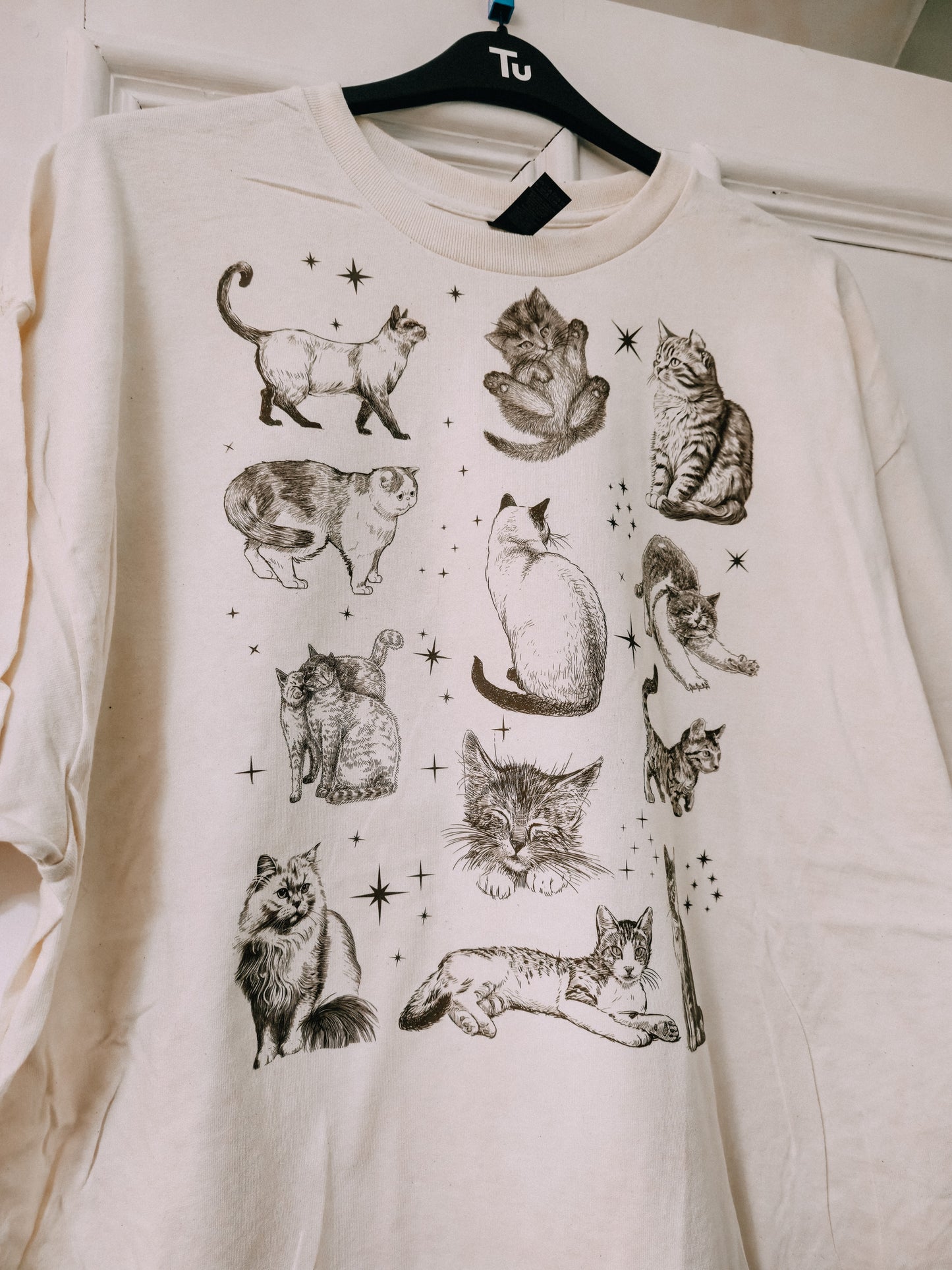 Magical Cats printed t-shirt - Tired Girl Apparel