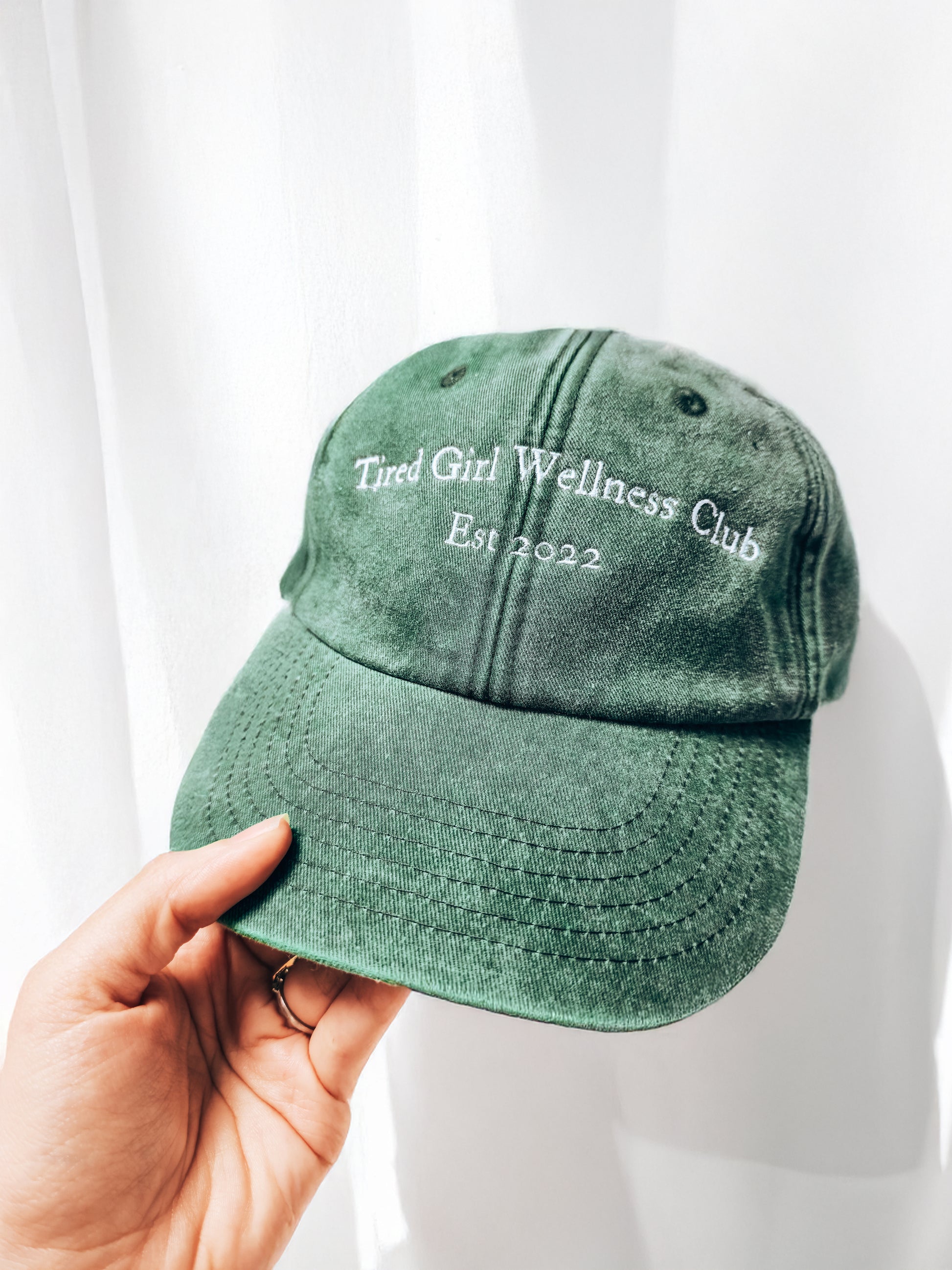 Tired Girl Wellness Club embroidered baseball cap - Tired Girl Apparel