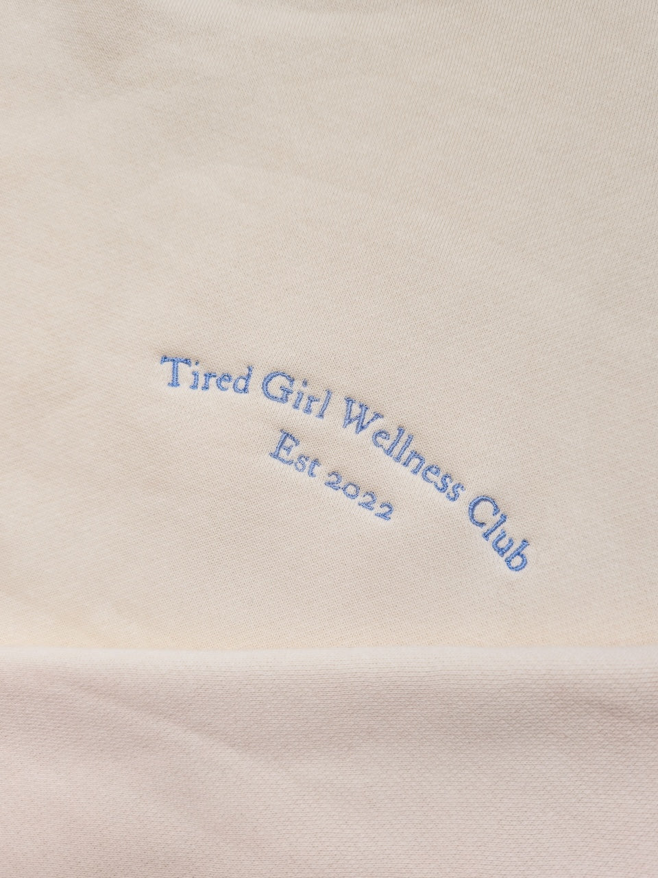 Tired Girl Wellness Club embroidered crewneck sweatshirt