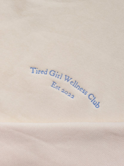 Tired Girl Wellness Club embroidered crewneck sweatshirt
