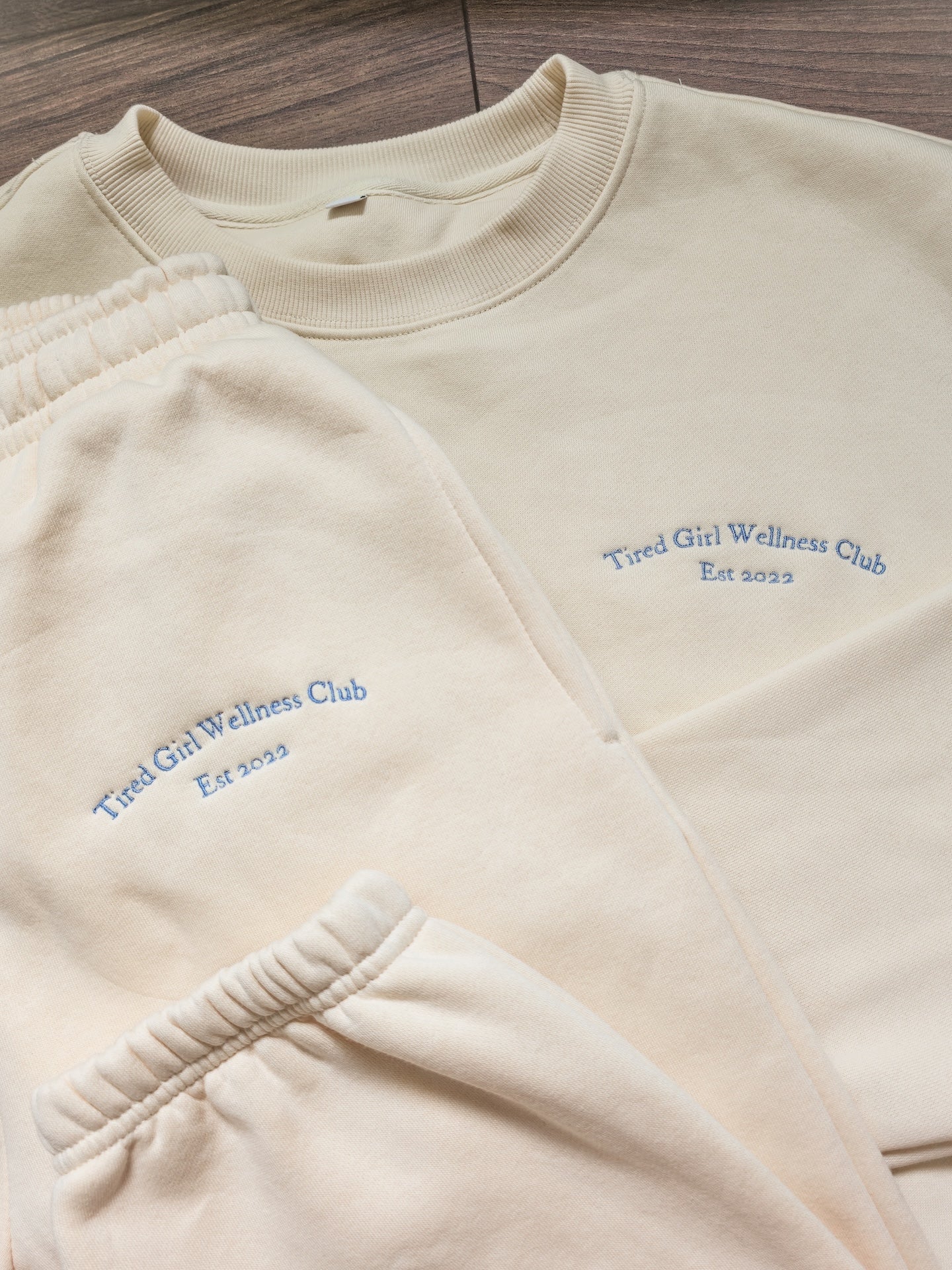 Tired Girl Wellness Club Crewneck & Sweatpants matching set