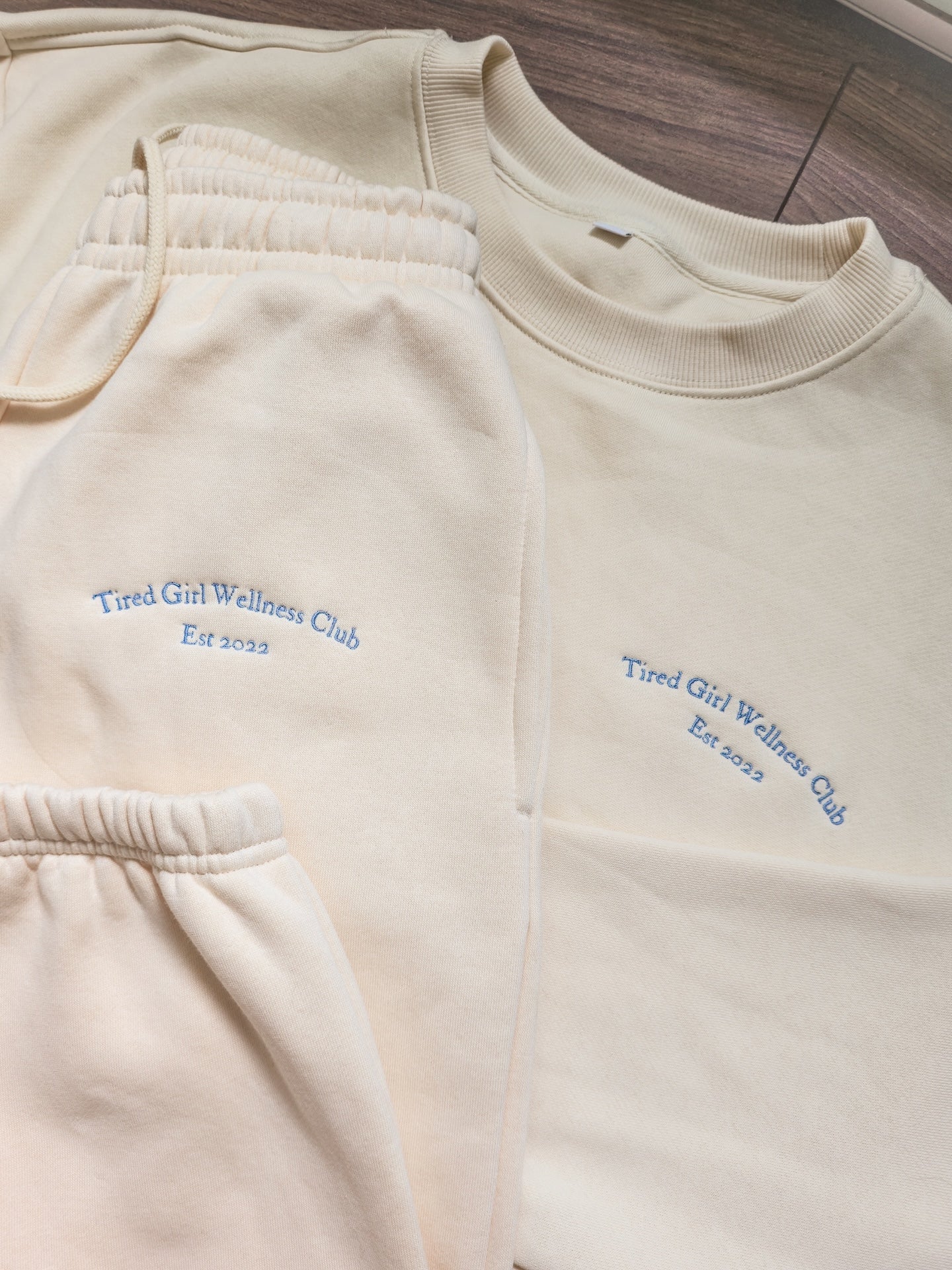 Tired Girl Wellness Club Crewneck & Sweatpants matching set