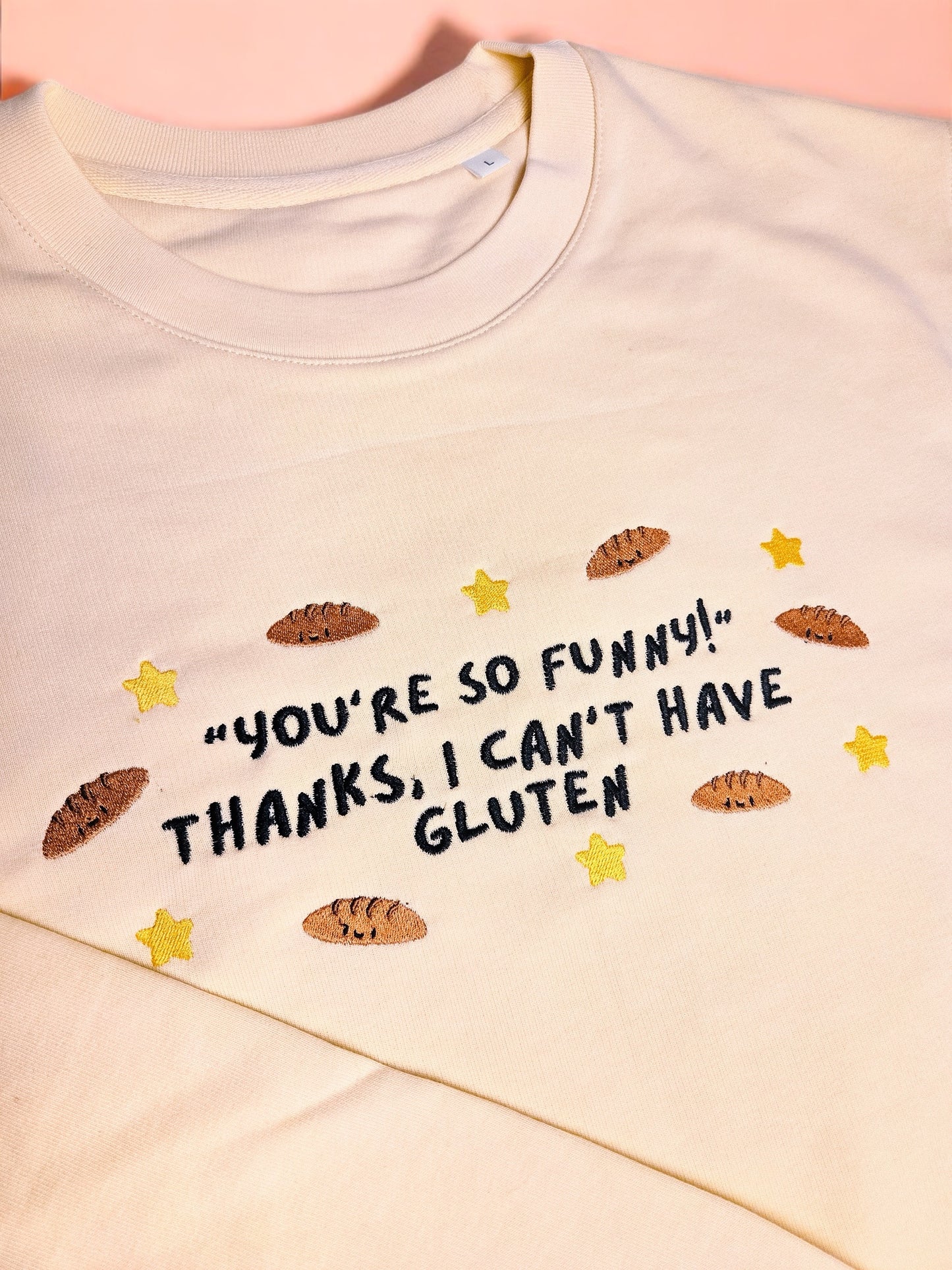I Can’t Have Gluten embroidered sweatshirt