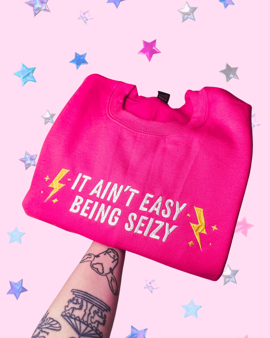 It Ain't Easy Being Seizy embroidered sweatshirt