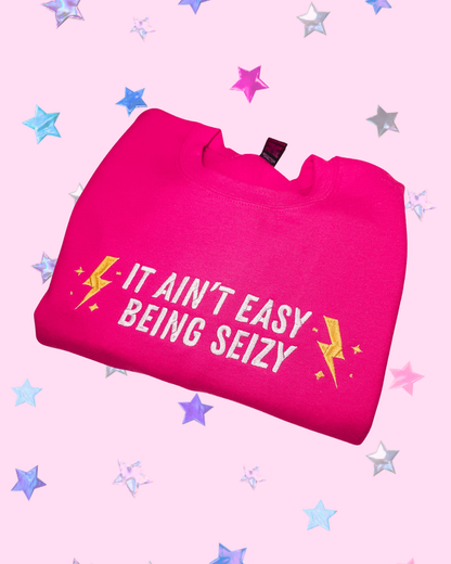 It Ain't Easy Being Seizy embroidered sweatshirt