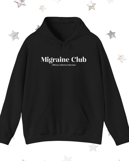 Migraine Club Printed Hooded Sweatshirt
