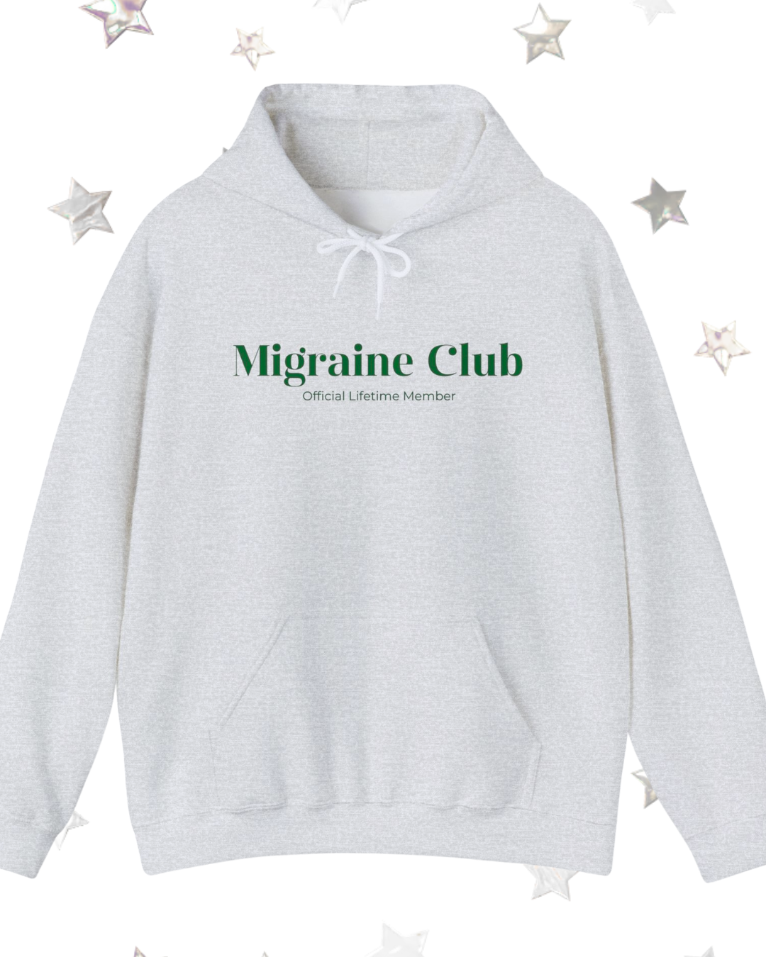 Migraine Club Printed Hooded Sweatshirt