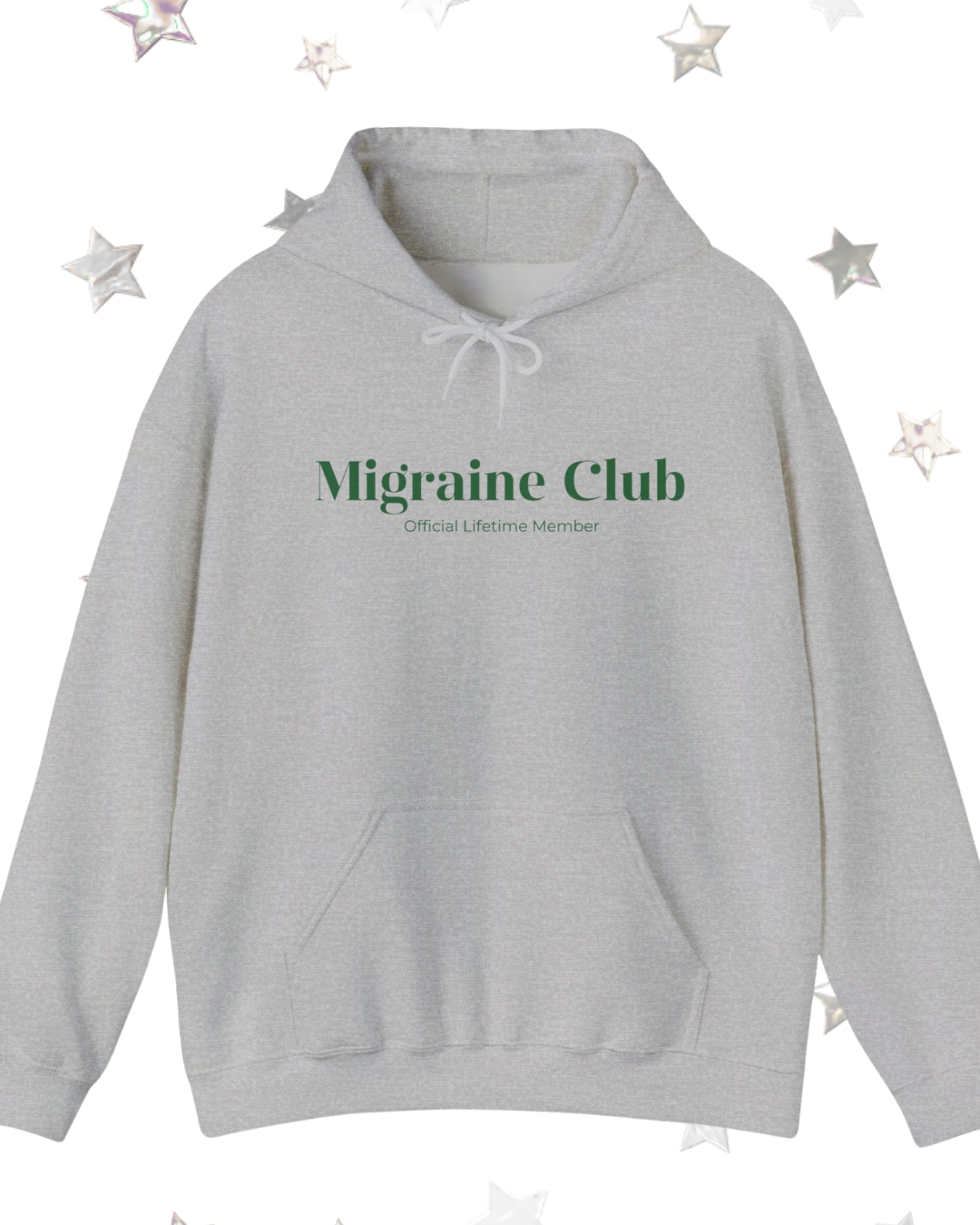 Migraine Club Printed Hooded Sweatshirt