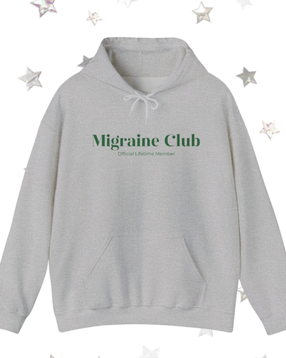 Migraine Club Printed Hooded Sweatshirt