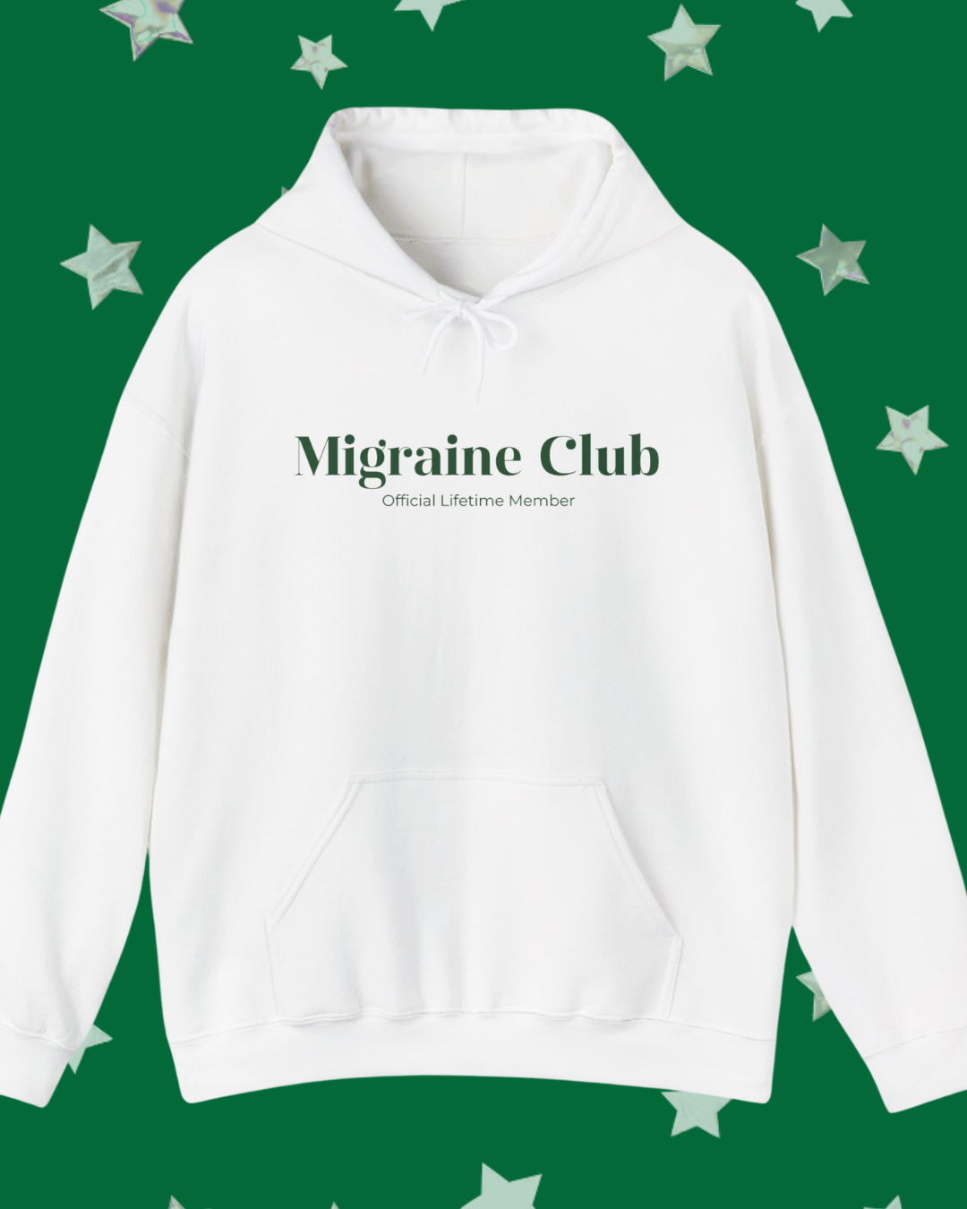 Migraine Club Printed Hooded Sweatshirt