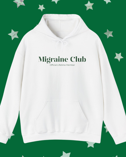 Migraine Club Printed Hooded Sweatshirt