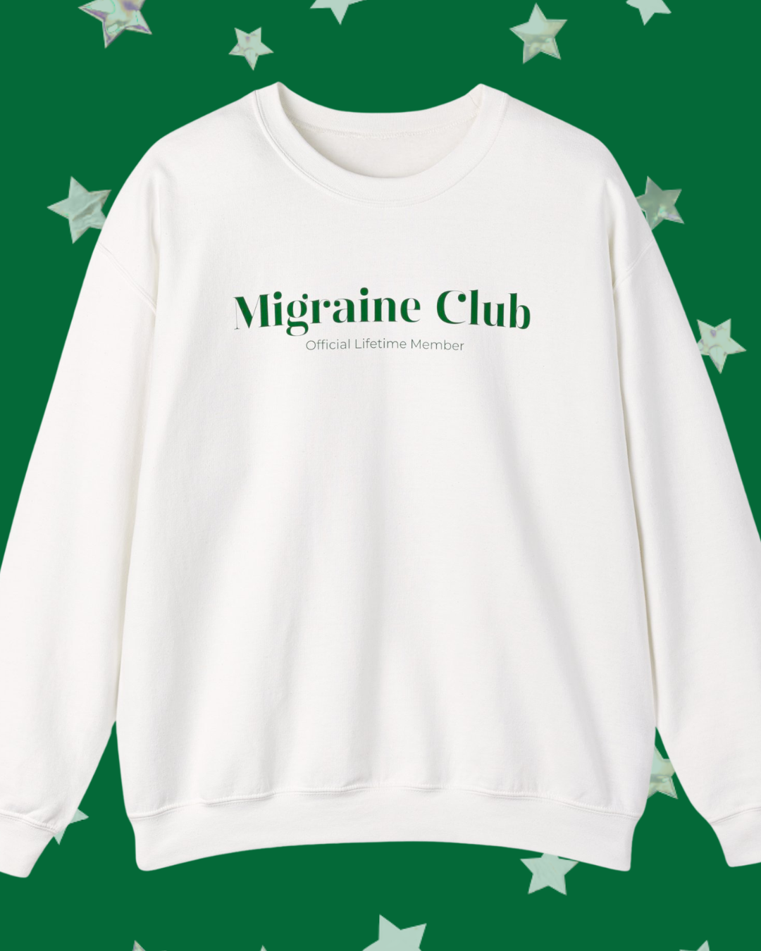 Migraine Club Printed Crewneck Sweatshirt