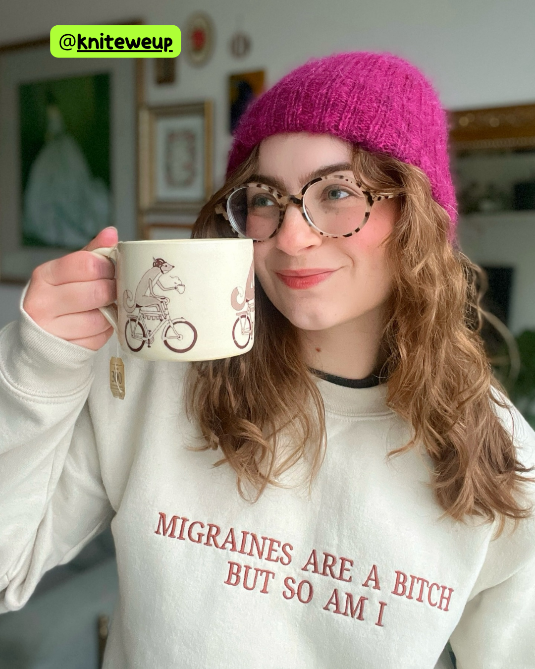 Migraines Are A Bitch, But So Am I embroidered sweatshirt