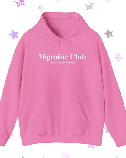 Migraine Club Printed Hooded Sweatshirt