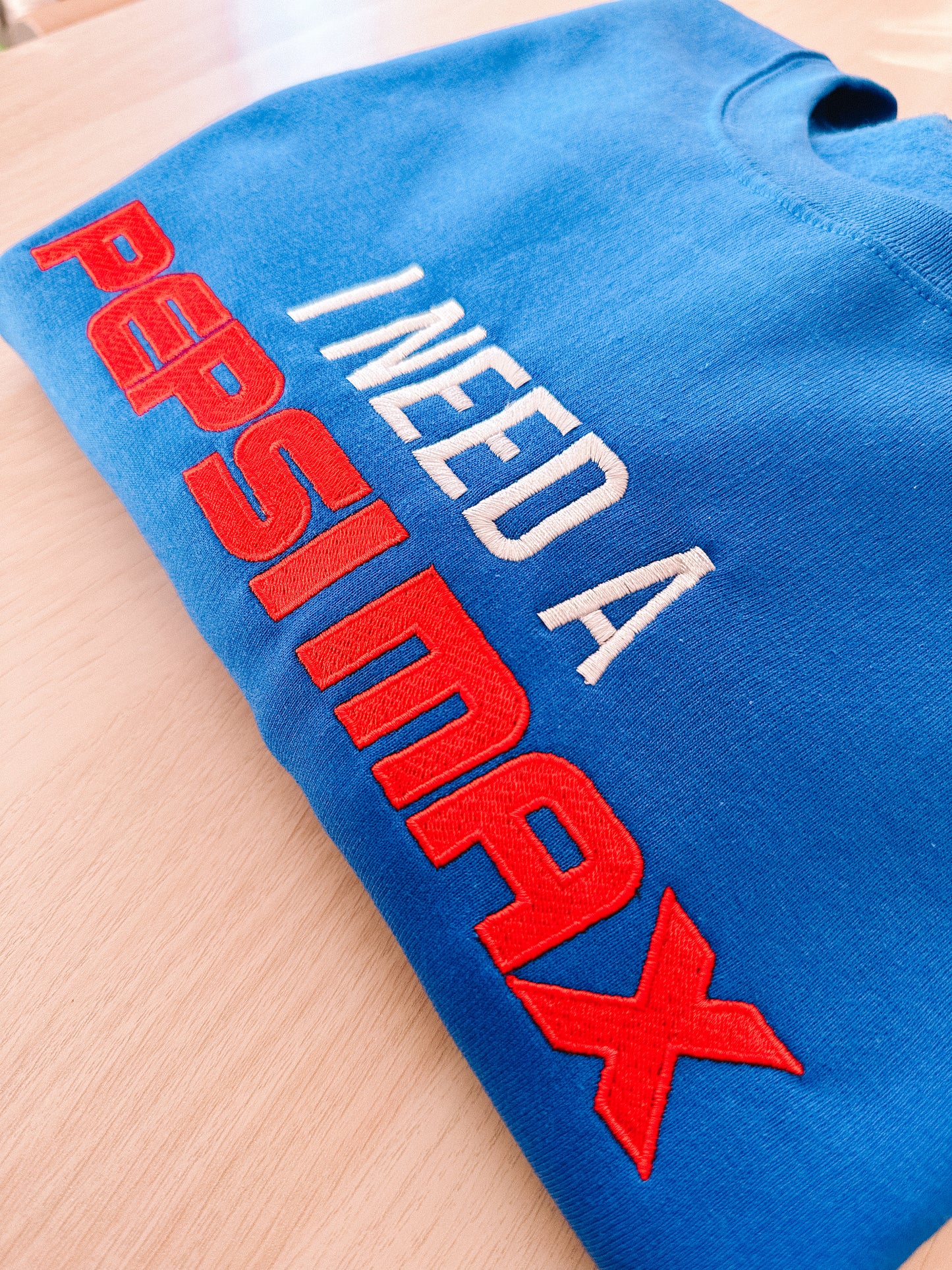 I Need A Pepsi Max embroidered crewneck sweatshirt