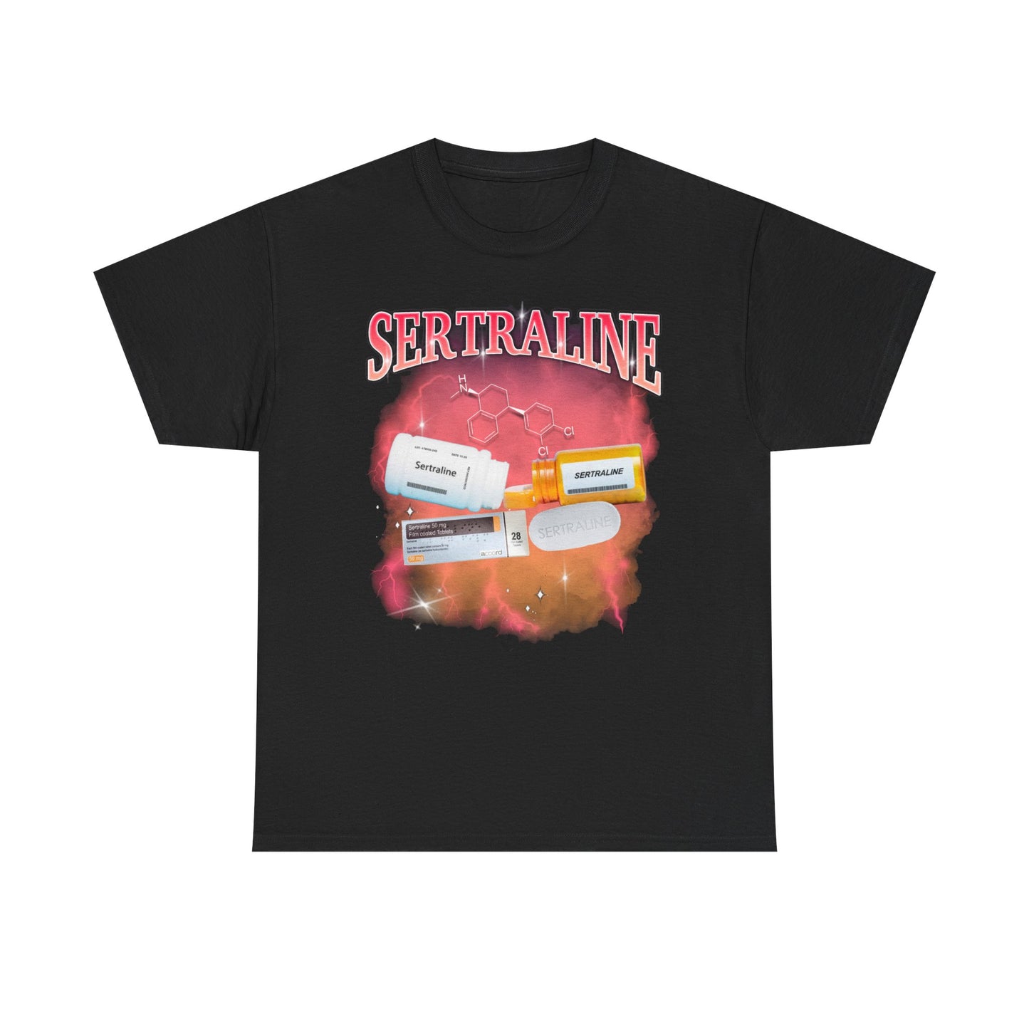 Sertraline Bootleg Style printed t-shirt - Tired Girl Apparel
